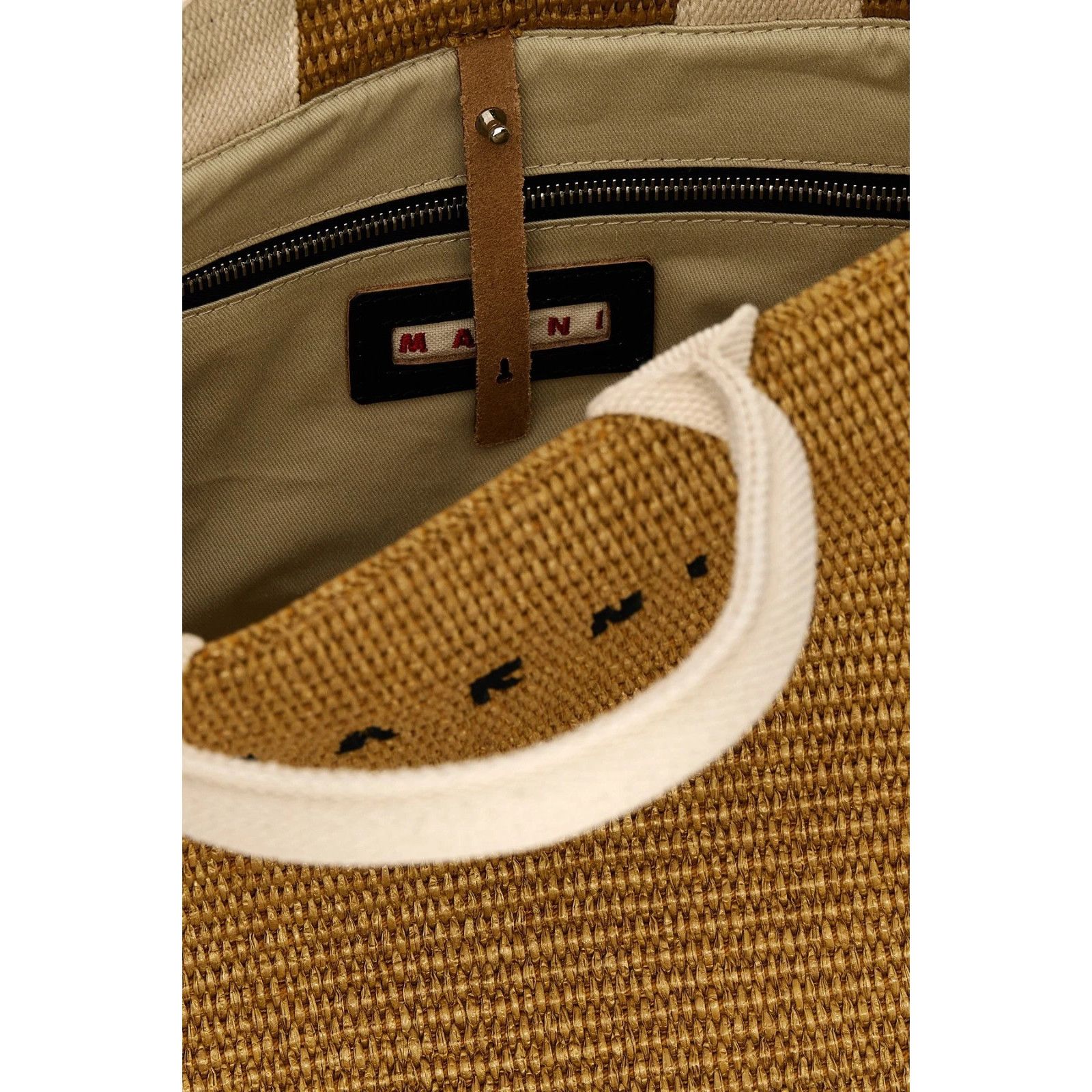 Marni MARNI Mini Tote Beige Raffia Shoulder Bag New & Authentic Size ONE SIZE - 4 Thumbnail