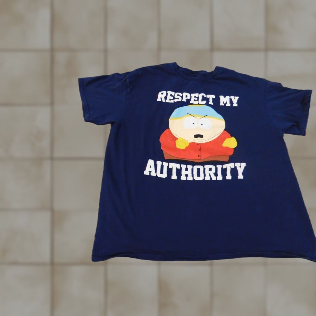 Vintage south park shirt XL Mens blue retro graphic Cartman classic Logo short sleeve crew neck T-Shirt Park Size US XL / EU 56 / 4 - 1 Thumbnail
