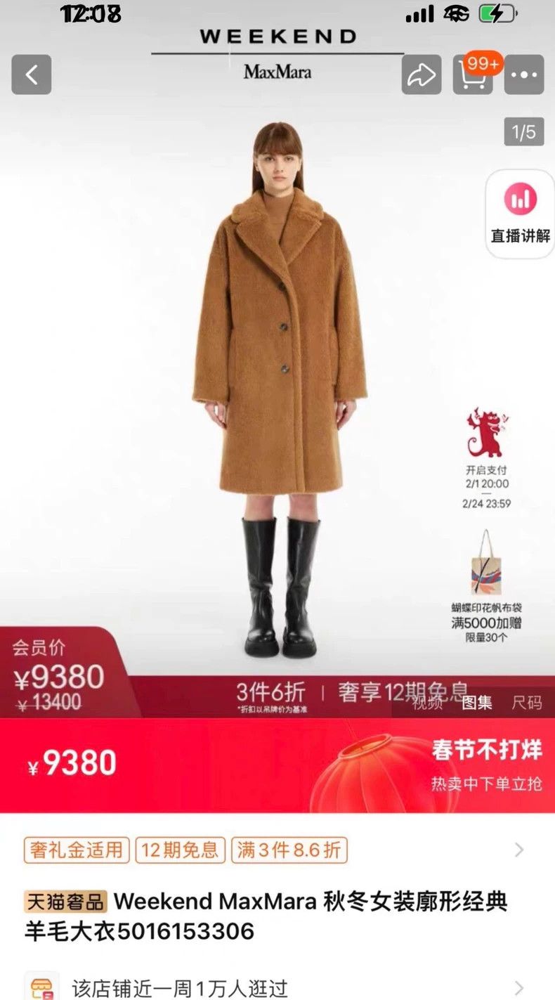 Max Mara Max Mara Classic Long Teddy Coat Size S / US 4 / IT 40 - 4 Thumbnail