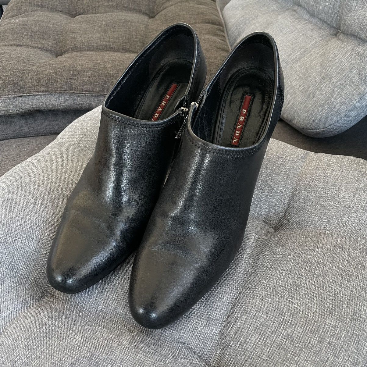 Prada × Vintage Vintage Avantgarde Prada Logo Heels Size 39 Size US 8 / IT 38 - 4 Thumbnail