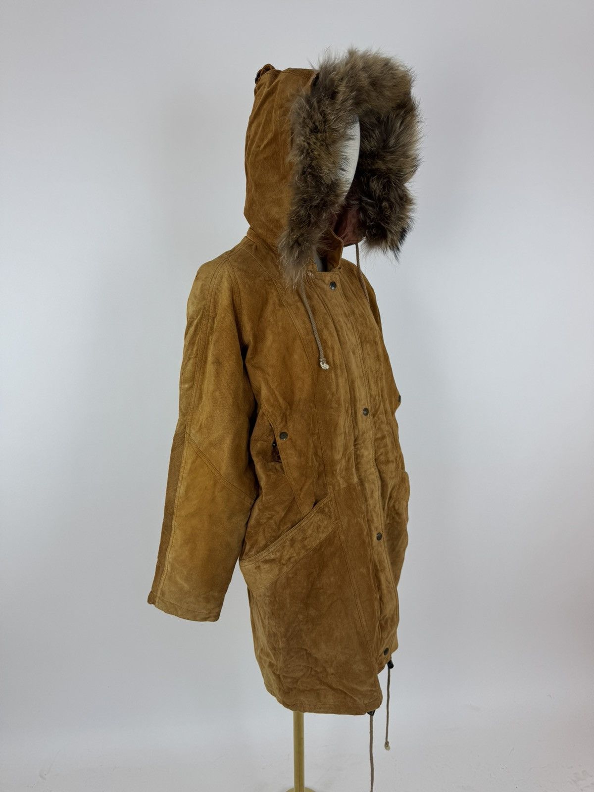 JOFAMA Jofama Vintage Leather Parka Jacket Fur Trim Womens Size 40 Size M / US 6-8 / IT 42-44 - 4 Thumbnail