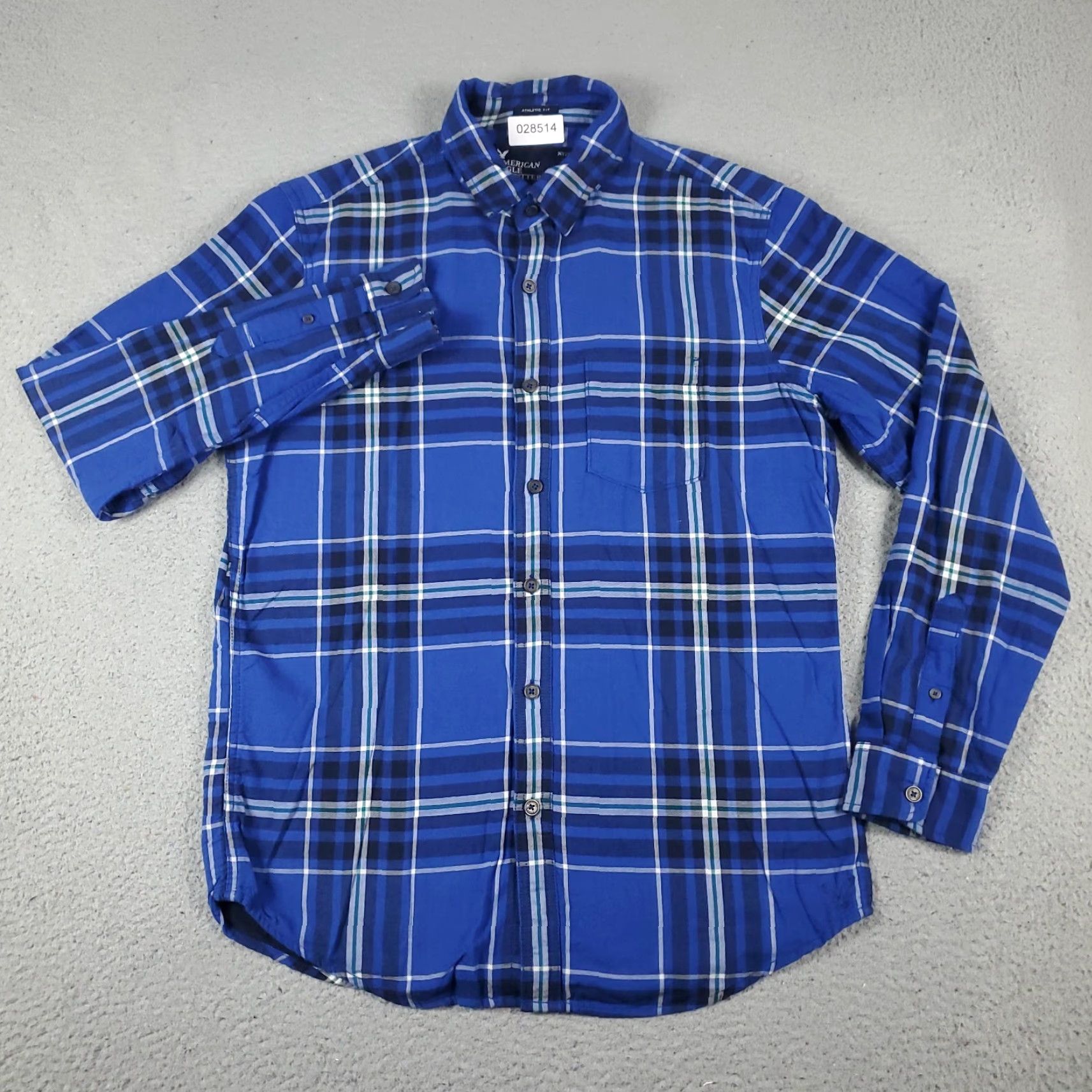 American Eagle Outfitters American Eagle Outfitters Shirt Mens Medium Blue Plaid Button-Up Long Sleeve Size US M / EU 48-50 / 2 - 2 Thumbnail