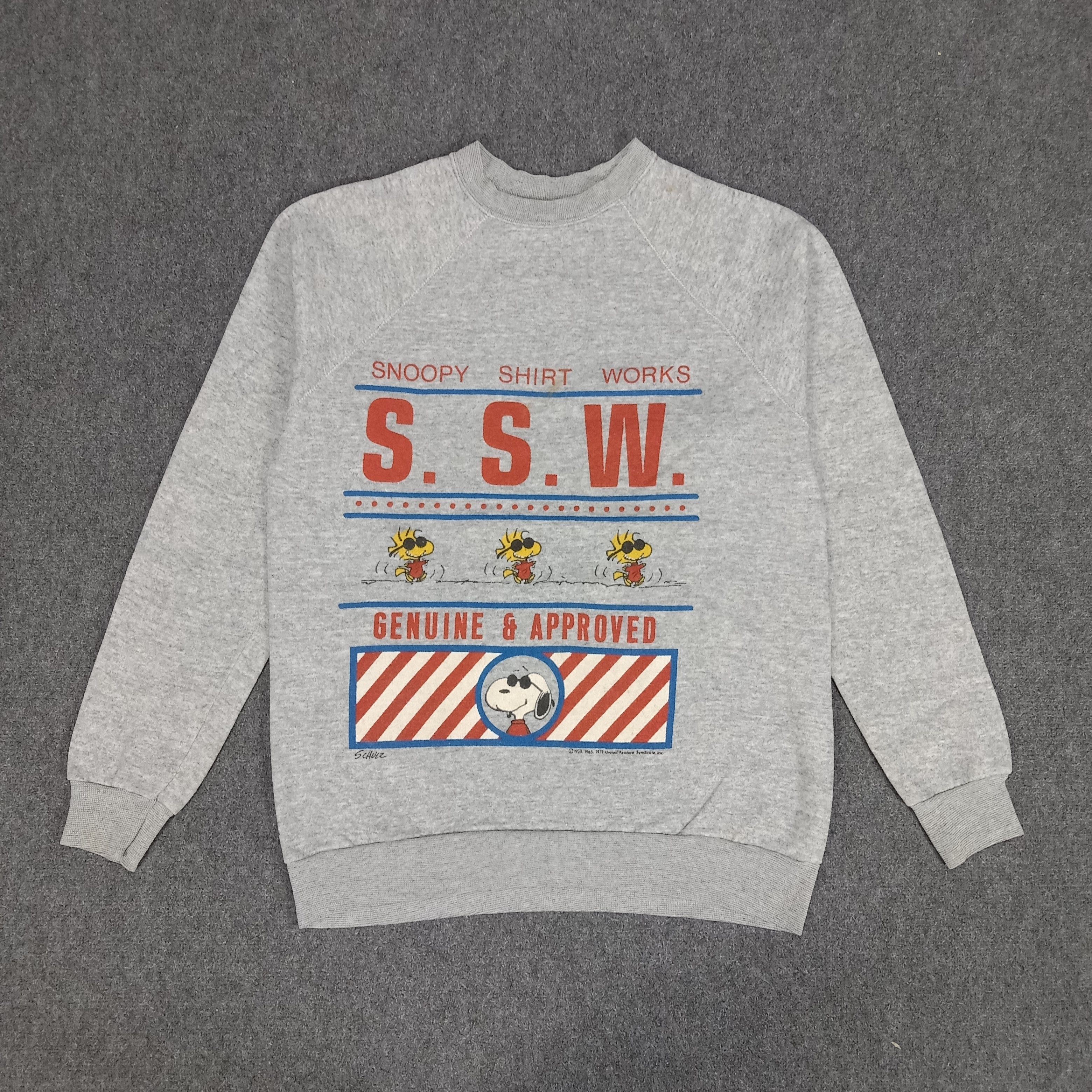 Peanuts × Vintage Vintage 90's Snoopy Shirt Works Streetwear Promo Sweatshirt Size US S / EU 44-46 / 1 - 1 Thumbnail