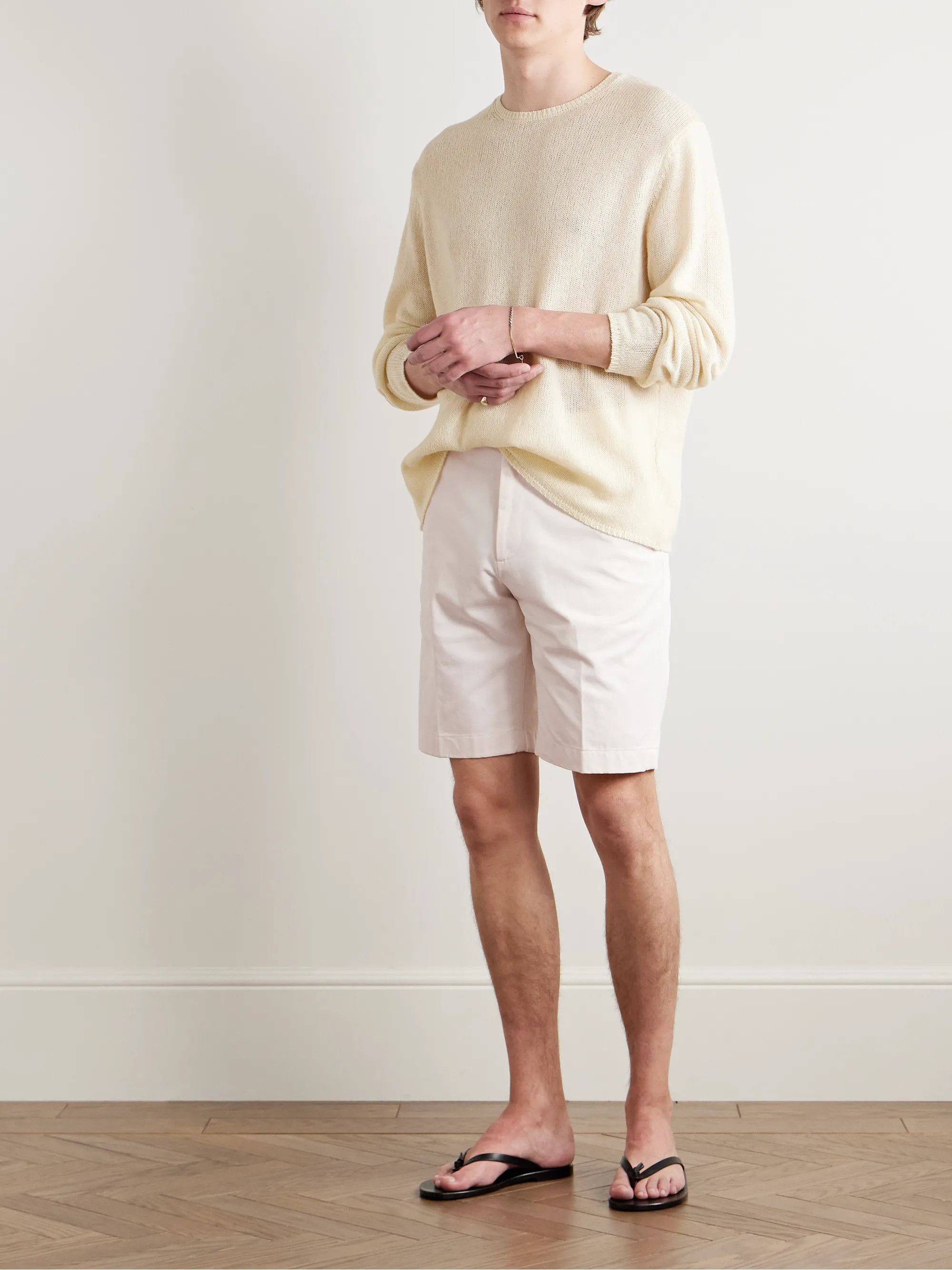 Auralee Auralee Straight-Leg Cotton-Twill Shorts Size US 32 / EU 48 - 1 Thumbnail