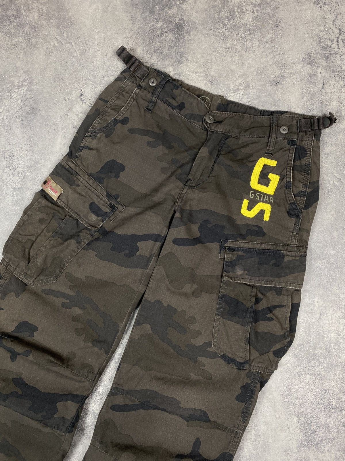 G-Star G Star Raw Danbury Field Cargo Pants Camo Army Bootcut Size 28" / US 6 / IT 42 - 3 Thumbnail