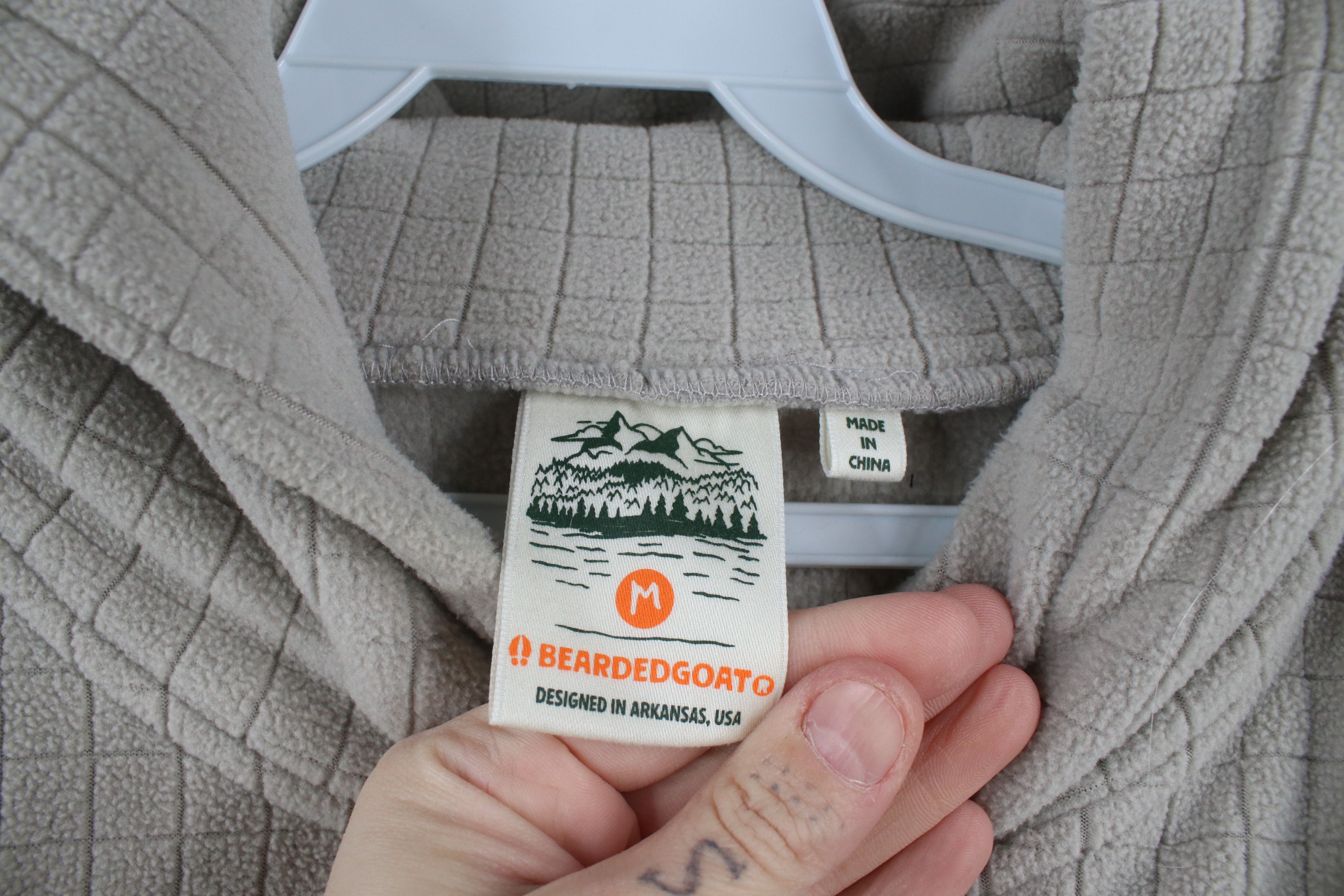 Vintage Beardedgoat Spell Out Sierra Fleece Hoodie Sweatshirt Gray Size M / US 6-8 / IT 42-44 - 7 Thumbnail