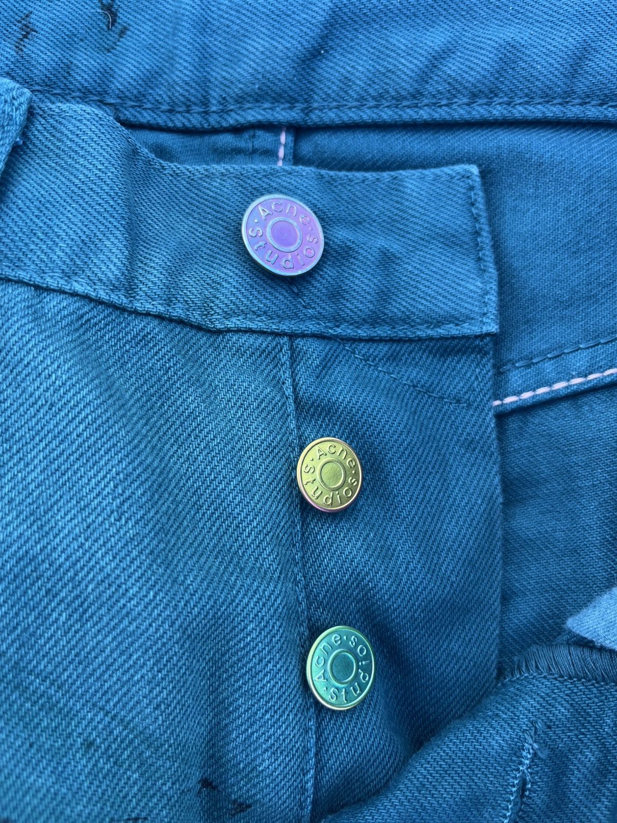 Acne Studios Acne Studios 1996 Swirl Ocean Blue Jeans 29/30 Size US 30 / EU 46 - 7 Thumbnail