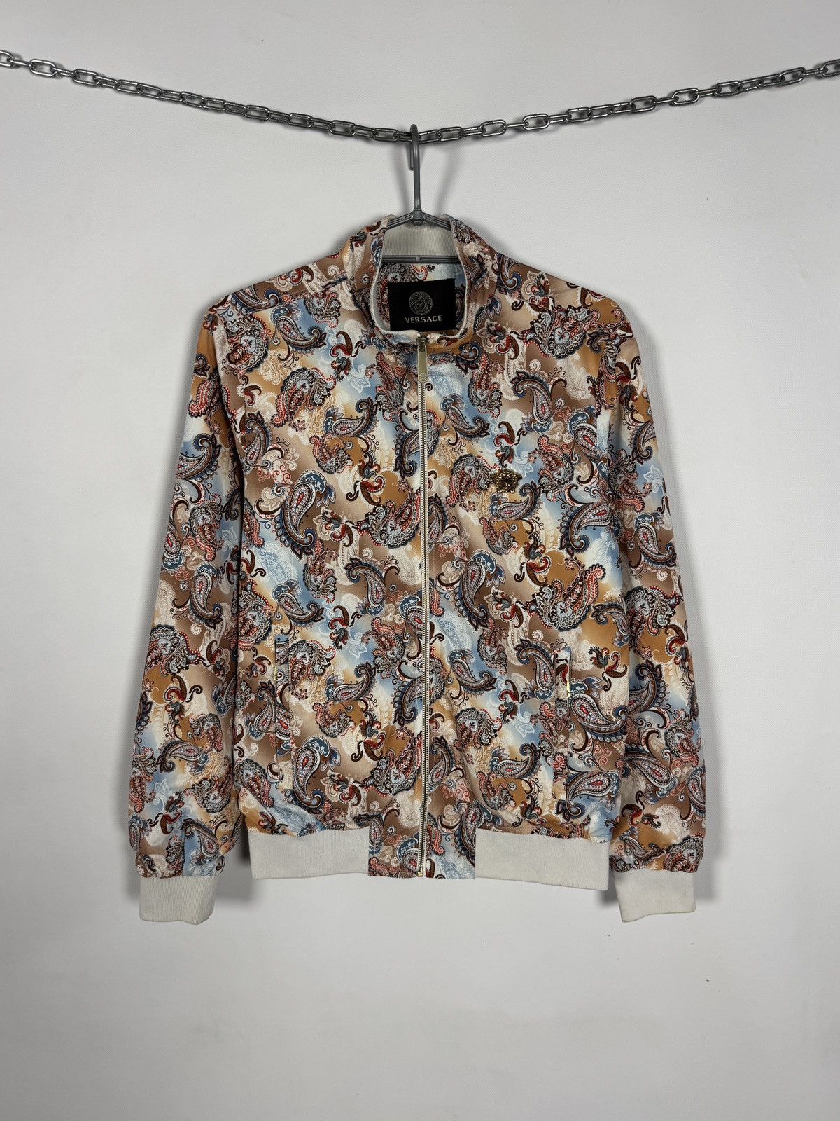 Versace Versace Vintage All Over Paisley Baroque Print Bomber Jacket Size US M / EU 48-50 / 2 - 1 Thumbnail