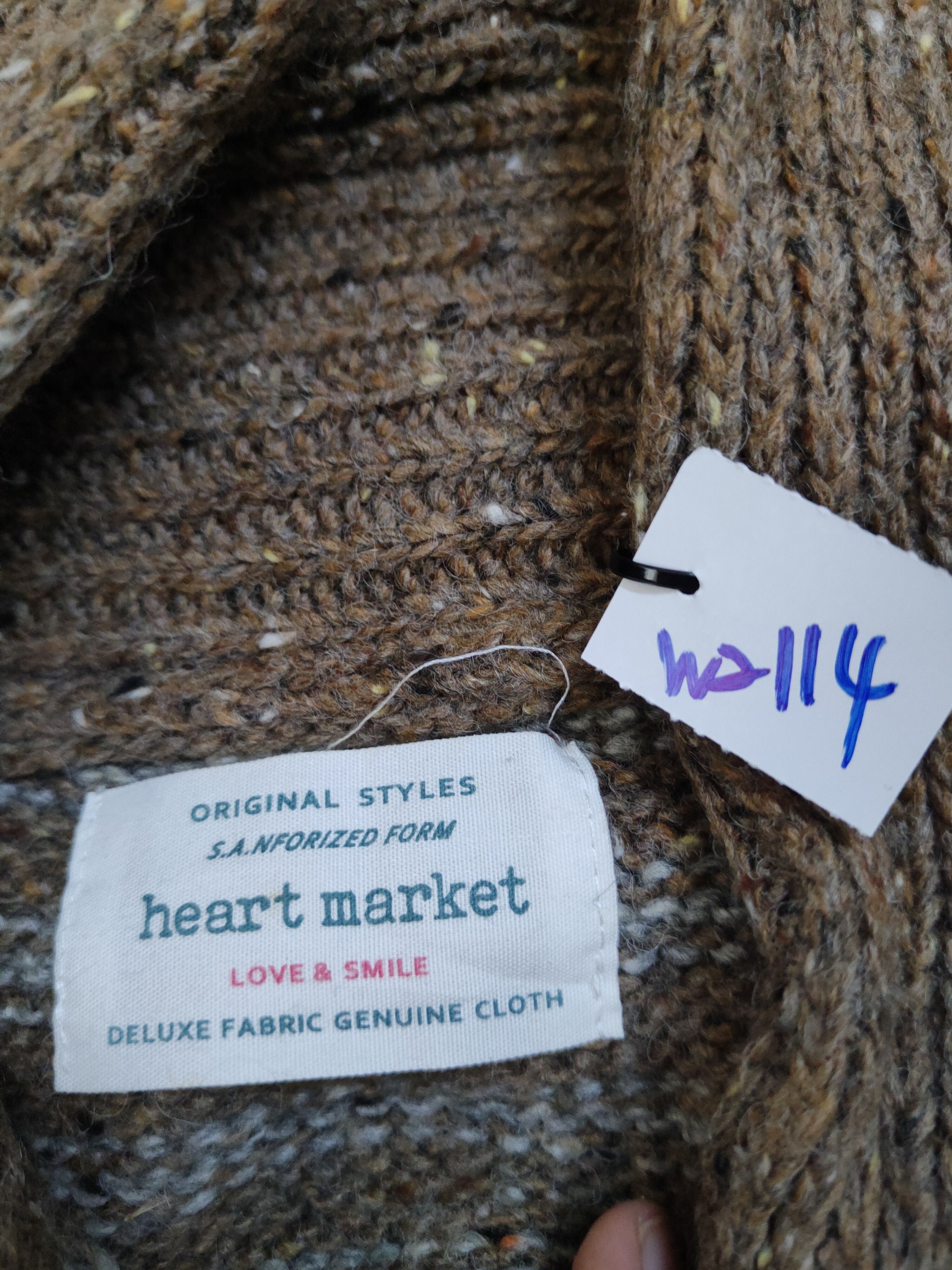 Japanese Brand Heart Market Brown Knitwear Vests #W2114 Size S / US 4 / IT 40 - 11 Thumbnail