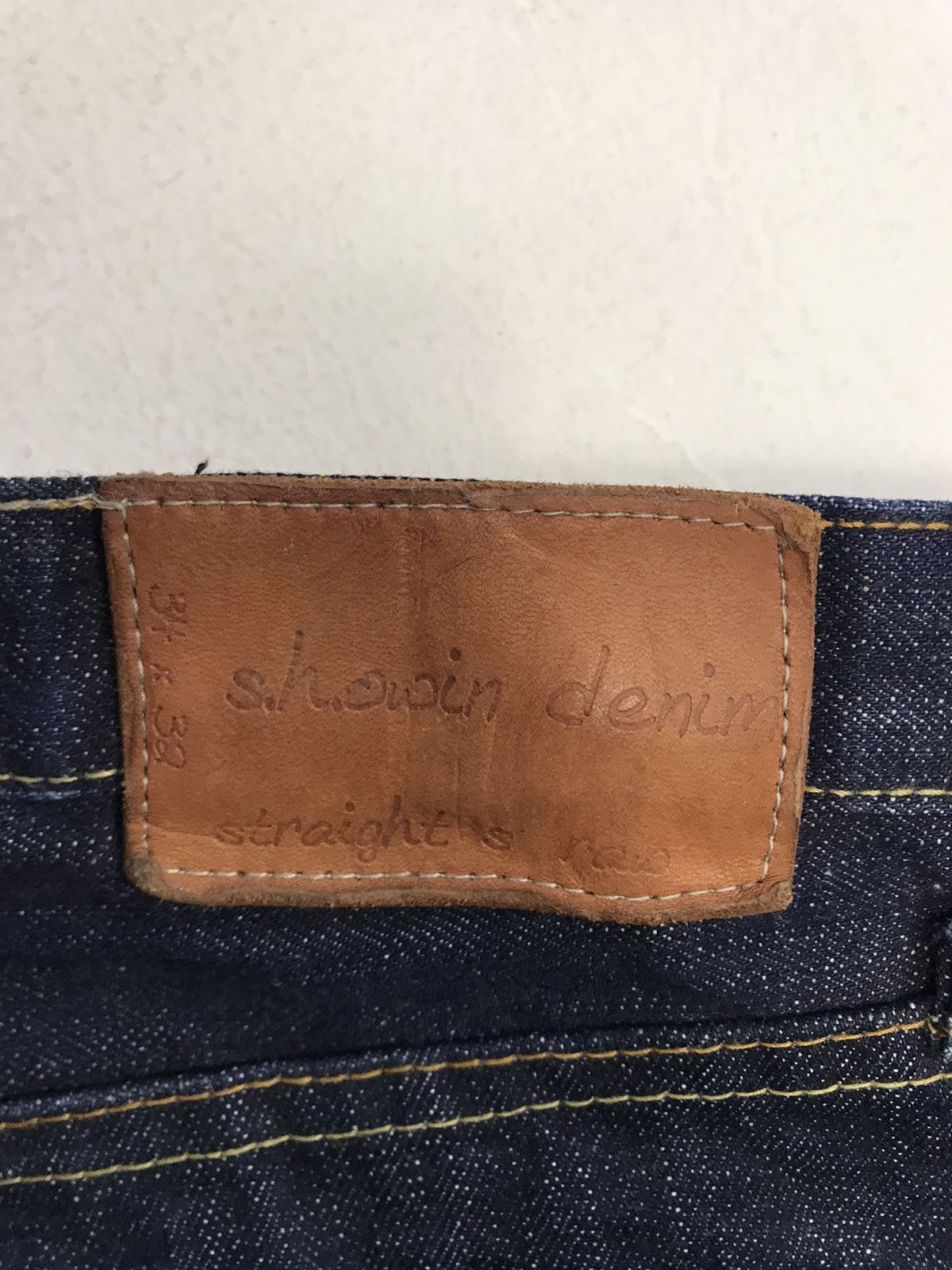 Denime Rare S.h.owin Showin Company Indigo Denim Selvedge Jeans Size US 32 / EU 48 - 10 Thumbnail