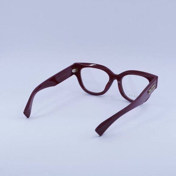 Gucci Gucci GG1837O 003 Eyeglasses Burgundy 51mm Cat Eye Frame Size ONE SIZE - 9 Thumbnail
