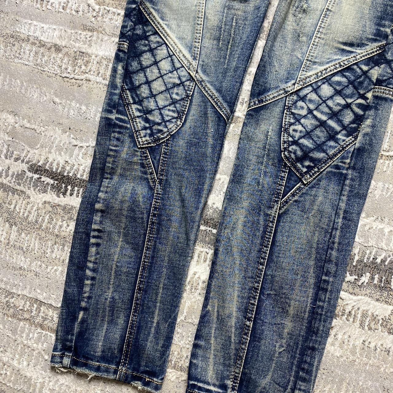 Japanese Brand Vintage Y2K Patchwork Denim Jeans Blue 32" Size US 32 / EU 48 - 3 Thumbnail