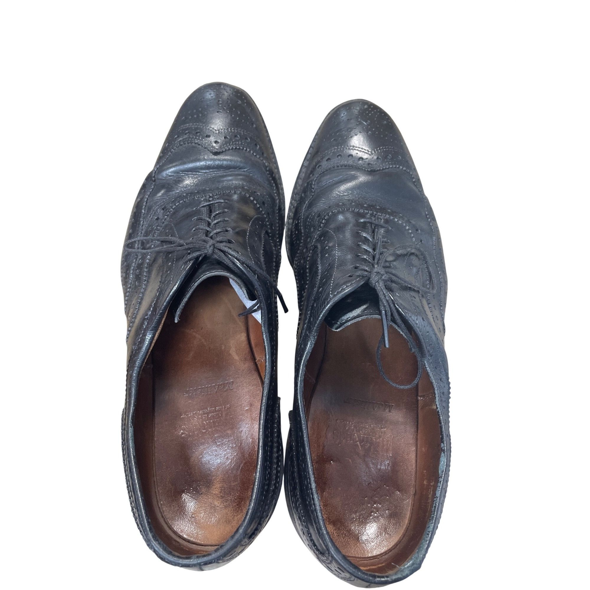 Allen Edmonds Allen Edmonds McAllister Mens Black Leather Wingtip Oxfords Size US 10.5 / EU 43-44 - 17 Thumbnail