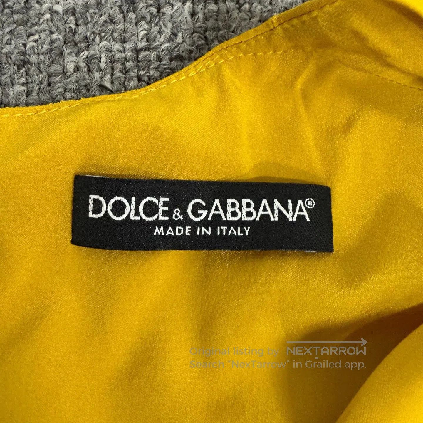 Dolce & Gabbana Dolce & Gabbana Yellow Silk Dress IT48. Size L / US 10 / IT 46 - 8 Thumbnail