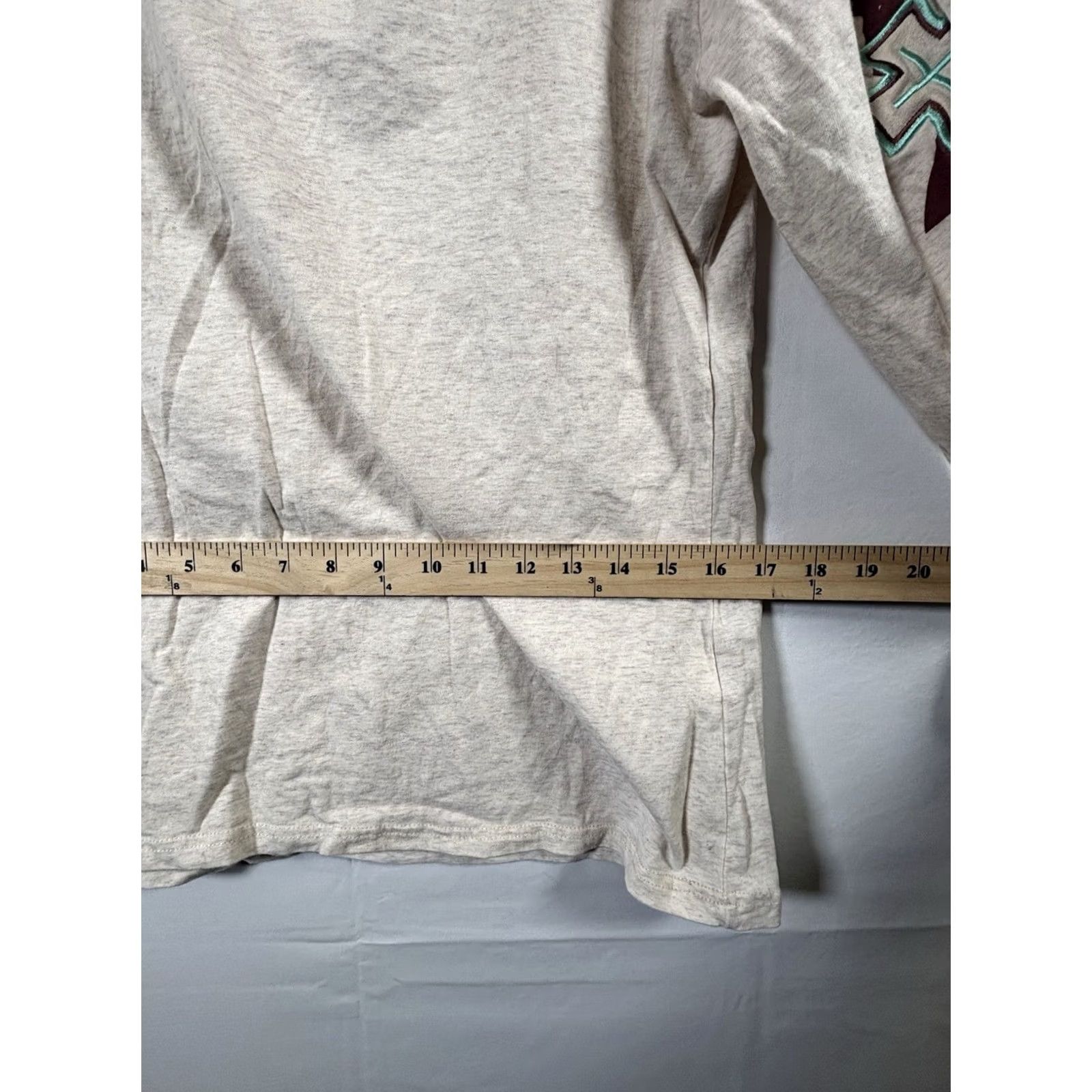Ariat Ariat T-Shirt Women's Longhorn Floral 3/4 Sleeve Beige L Crew Neck Knit Cotton Raglan Short Sleeve Casual Travel Workwear Women Size L / US 10 / IT 46 - 3 Thumbnail