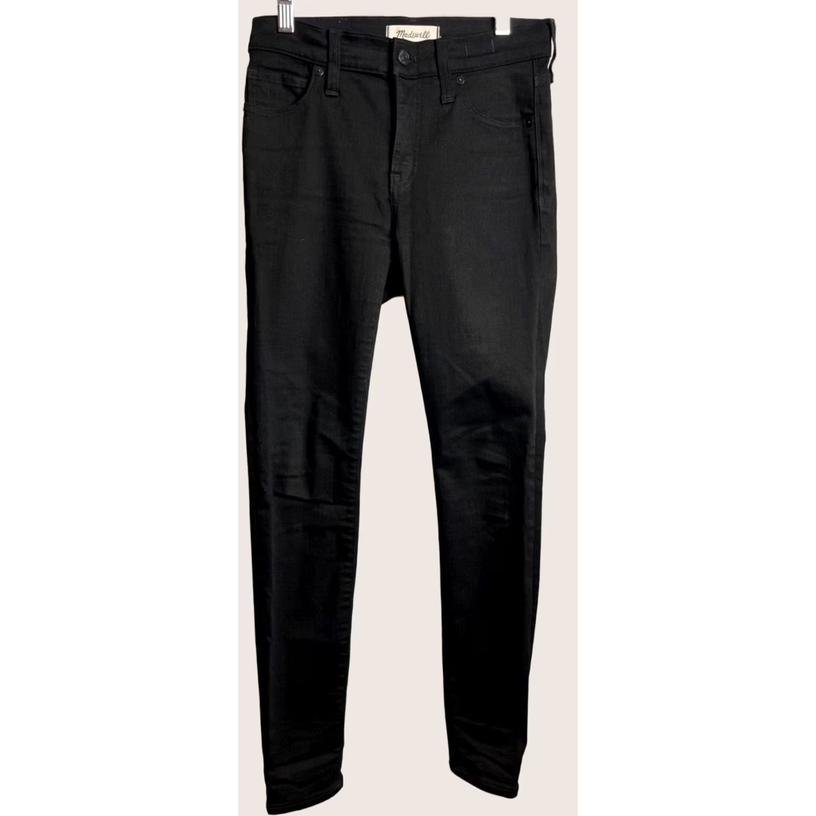 Madewell Madewell Jeans Women 9" High Rise Skinny Denim Black Size 25 77388 Designer Dark Size 42" / US 20 - 1 Thumbnail