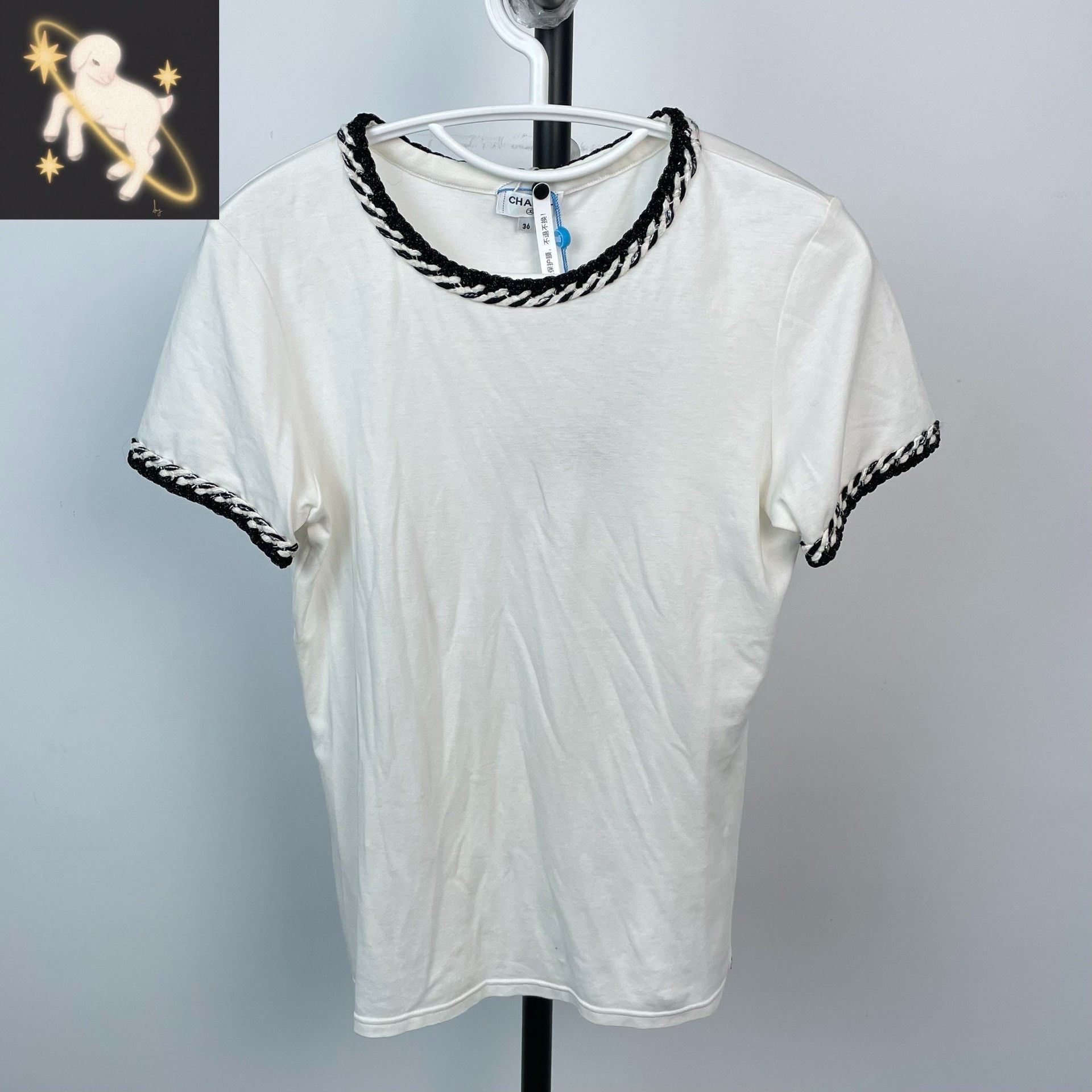 Chanel Chanel Black T-Shirt 36 Women Size S / US 4 / IT 40 - 1 Thumbnail