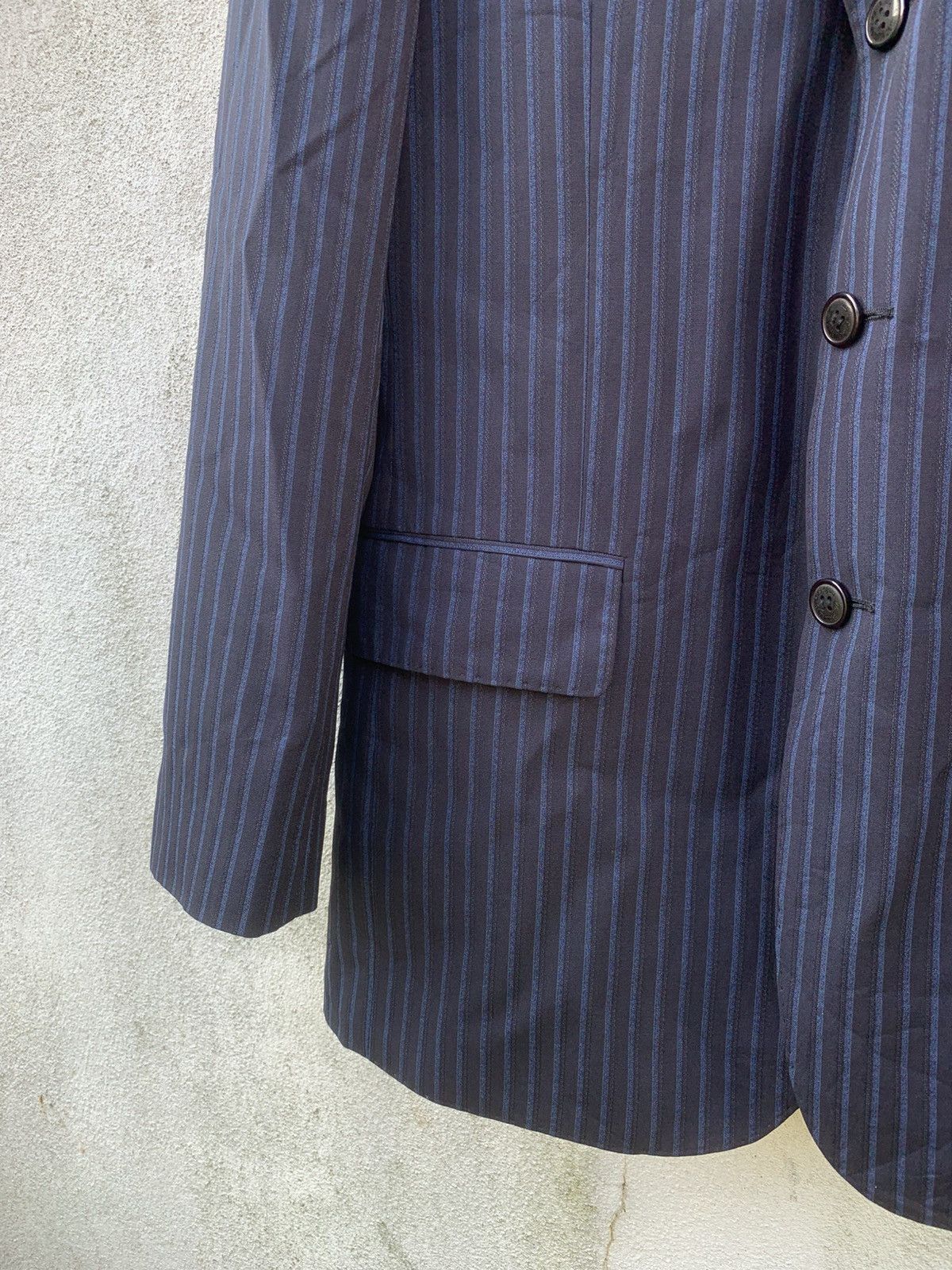 Z Zegna Ermenegildo Zegna Suit Blazer 50 Wool Striped Size 50R - 4 Thumbnail