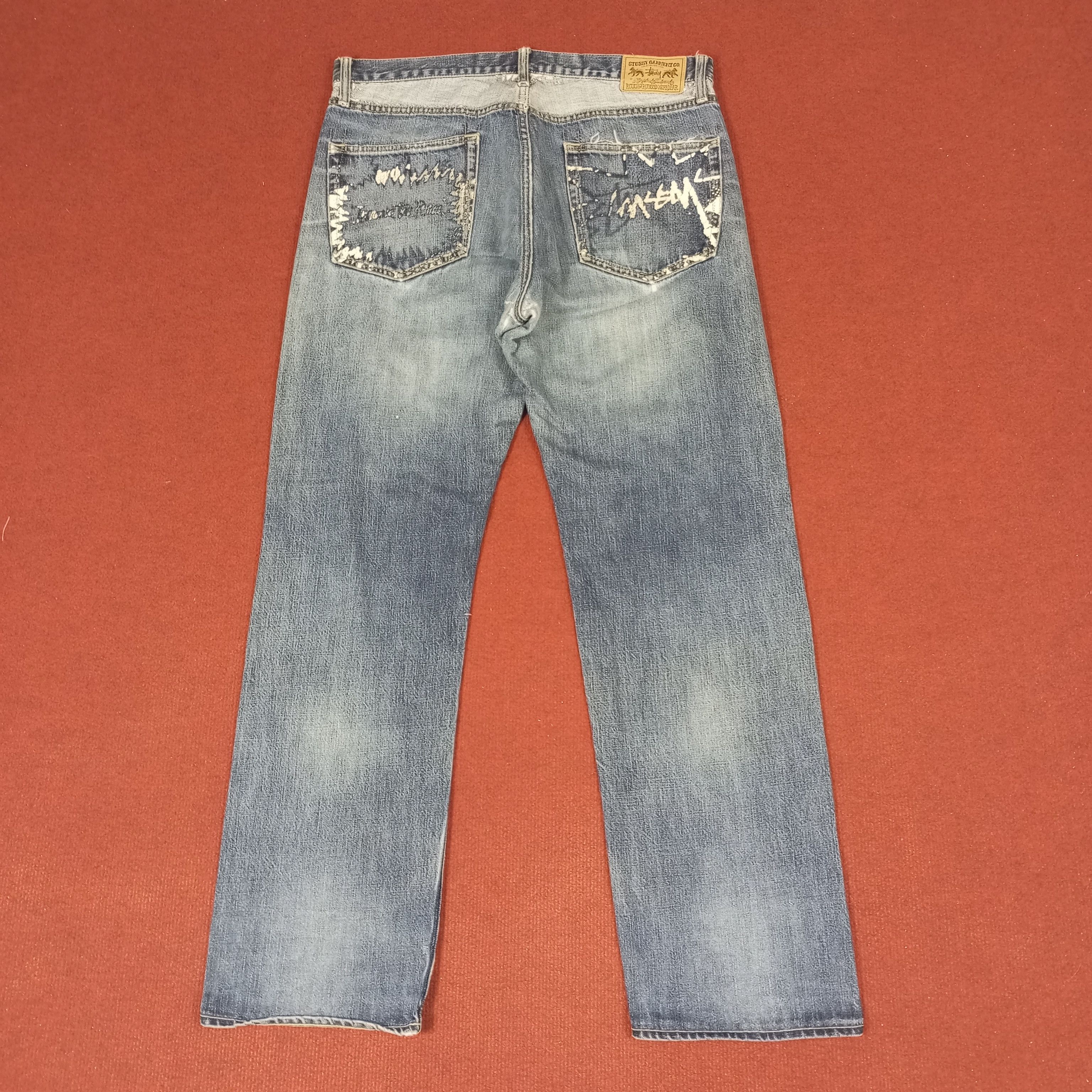 Stussy × Vintage Stussy Streetwear Skateboard Style Jeans Size US 35 - 1 Thumbnail