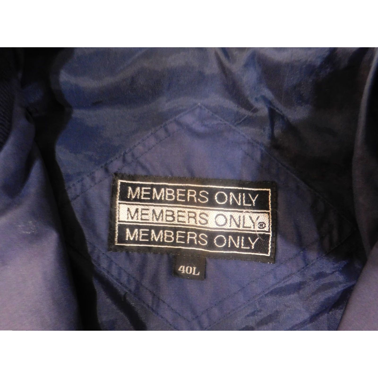 Members Only Members Only Jacket Mens M blue bomber zip polyester retro lined Size US M / EU 48-50 / 2 - 6 Thumbnail