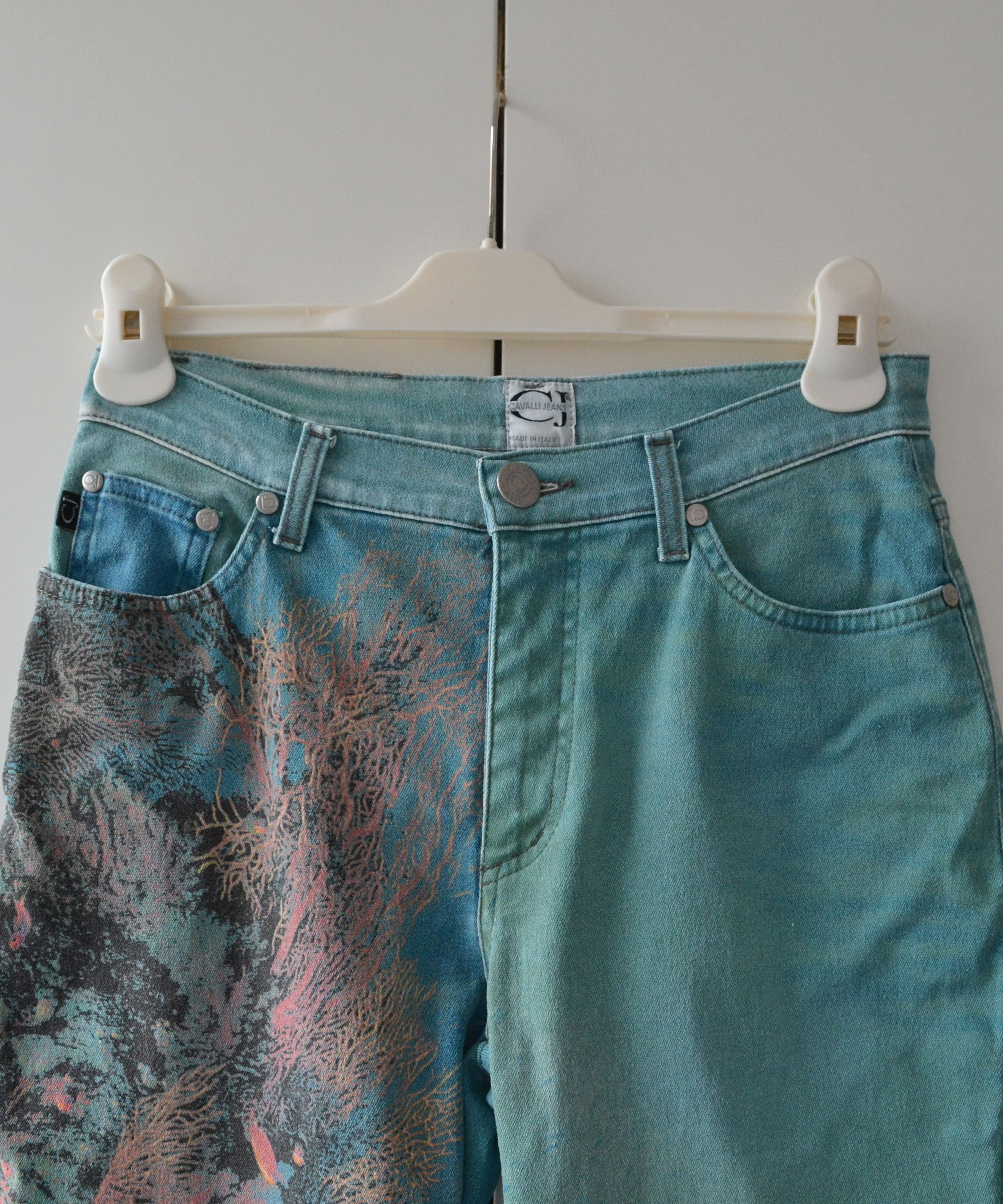 Roberto Cavalli Roberto Cavalli Jeans Pants Coral Print Vintage Denim 90s Size 30" / US 8 / IT 44 - 7 Thumbnail