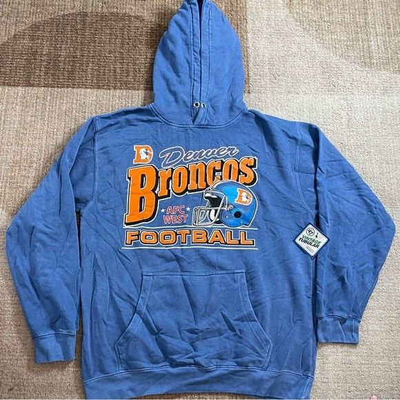 hot '47 brand denver broncos legacy vintage tabular nfl hoodie l