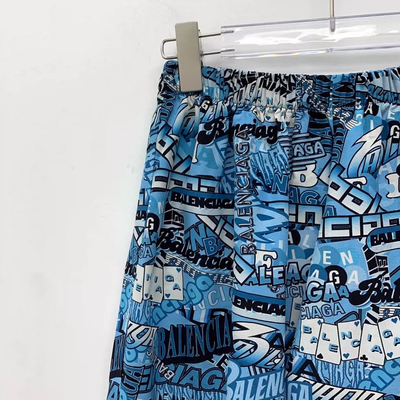 Balenciaga Balenciaga Blue logo monogrammed printed mulberry silk cas Size US 36 / EU 52 - 3 Thumbnail