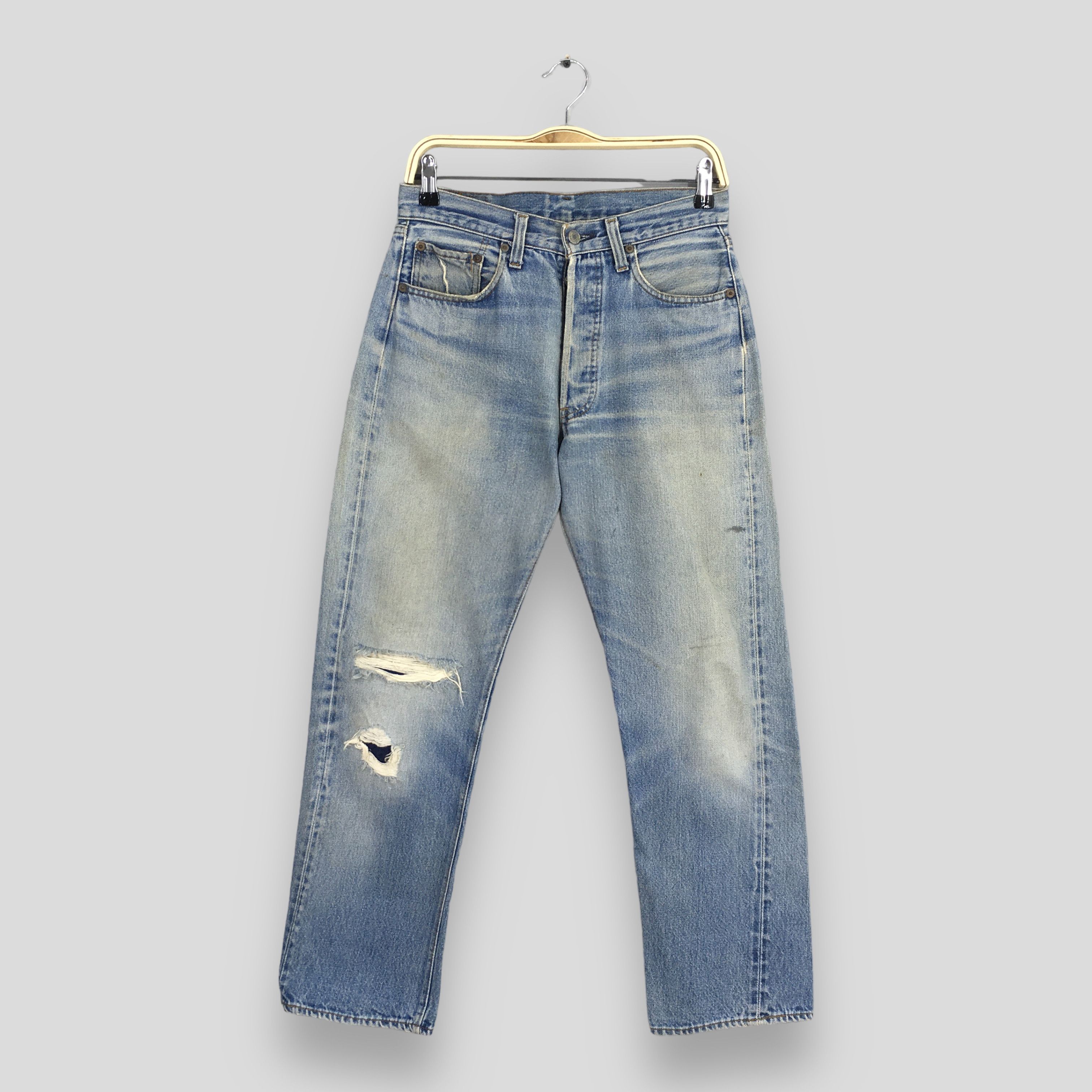 image of Size 28X28 Vintage 70's Levi's 501 Selvedge Stonewash Jeans in Blue, Men's