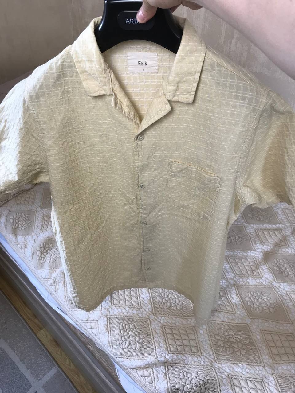 Folk 🔥 Folk Vintage Short Sleeve Check Button Up Shirt Textured Size US L / EU 52-54 / 3 - 4 Thumbnail