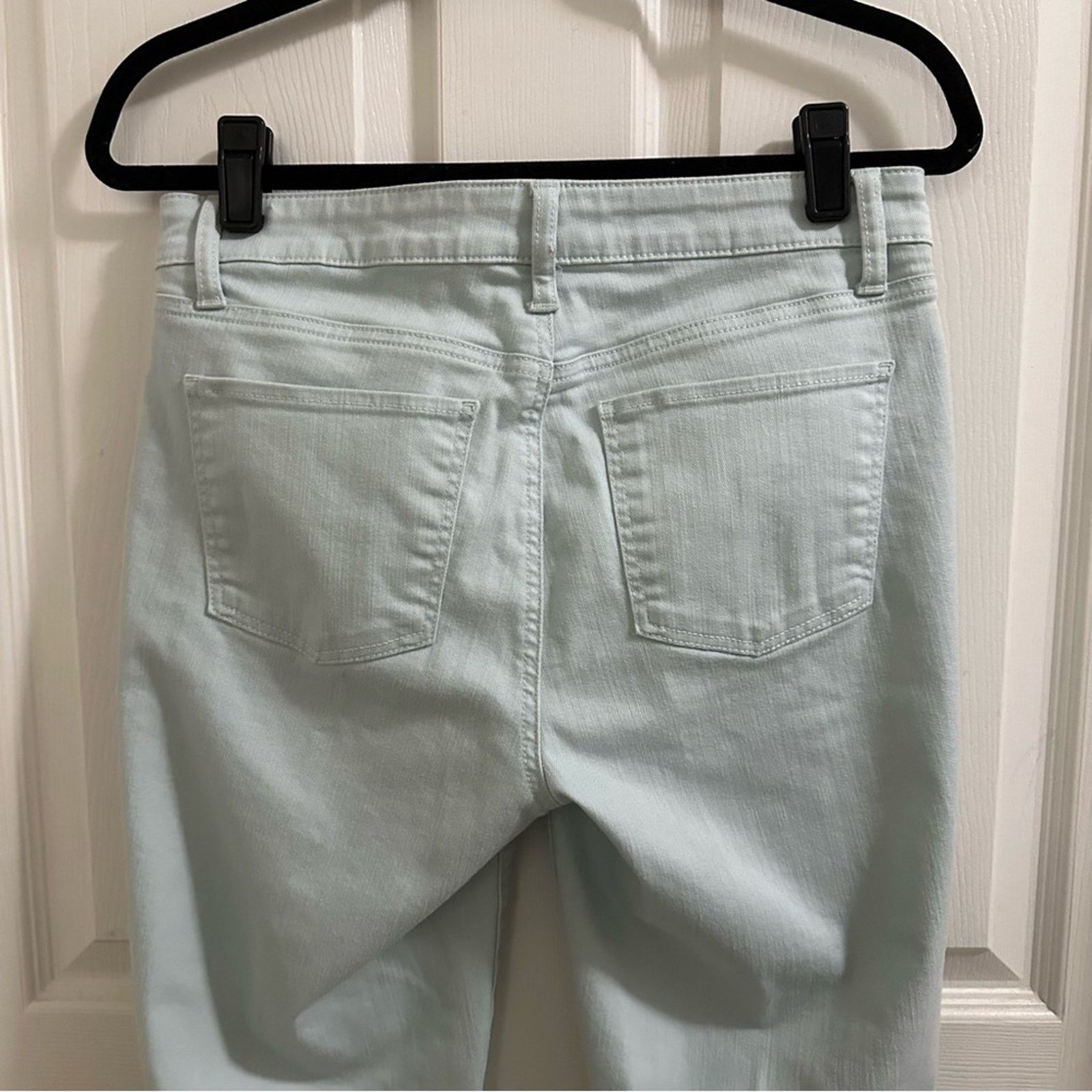 Robert Talbott TALBOTS Slim Ankle Jean Women’s size 6 Pale Blue Green Size 28" / US 6 / IT 42 - 13 Thumbnail