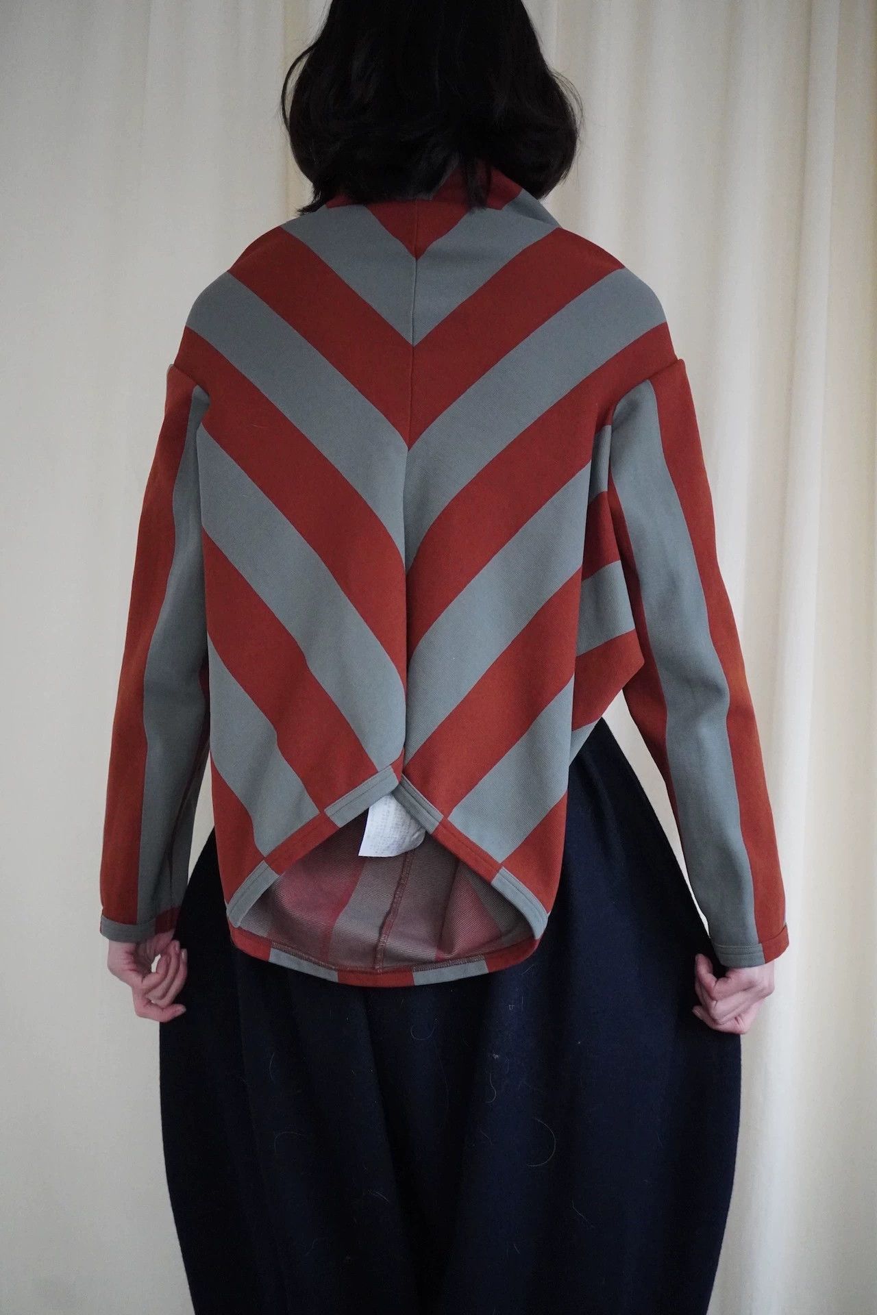 Comme des Garcons CDG 1990AW Dark Orange-Green Striped Multi-Way Top S Size S / US 4 / IT 40 - 4 Thumbnail