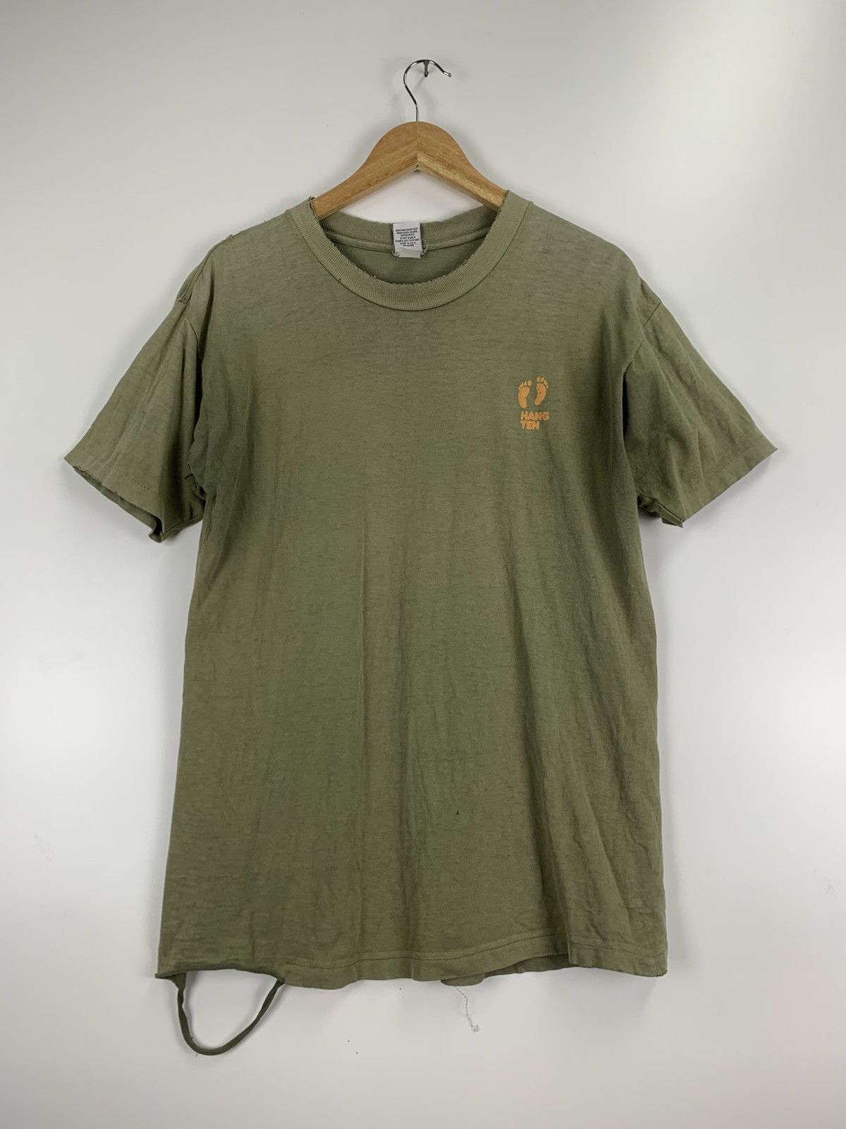 Hang Ten × Vintage Vintage 80s Hang Ten T-Shirt Size US L / EU 52-54 / 3 - 2 Thumbnail