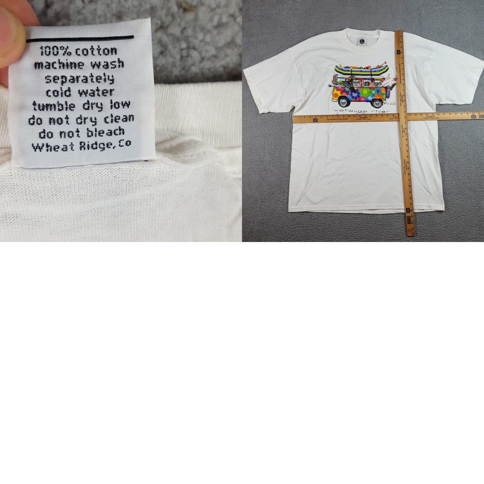 Vintage VINTAGE 90s Backcountry Clothing Watauga River Hippie VW Bus 2XL White T-Shirt Flower Nature Retro Mens Size US XXL / EU 58 / 5 - 8 Thumbnail