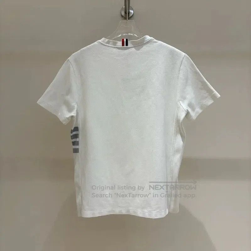 Thom Browne Thom Browne Men's White Short Sleeve T-shirt . Size US L / EU 52-54 / 3 - 1 Thumbnail