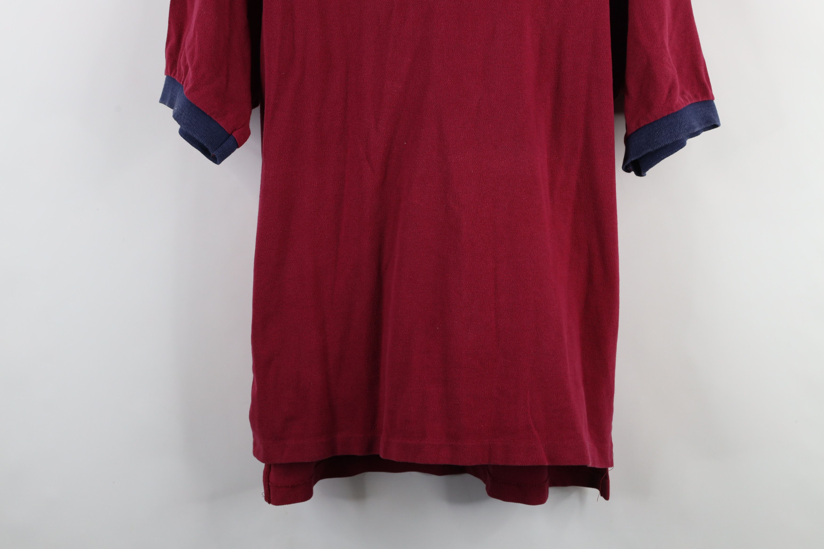 Vintage Vintage 90s Spell Out HBO Short Sleeve Polo Shirt Red USA Size US XL / EU 56 / 4 - 3 Thumbnail