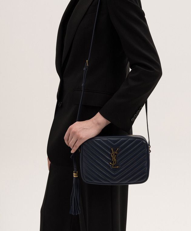 Saint Laurent Paris o1tp1o0125 Size: OS/Lou Camera Bag in Blue Size ONE SIZE - 3 Thumbnail