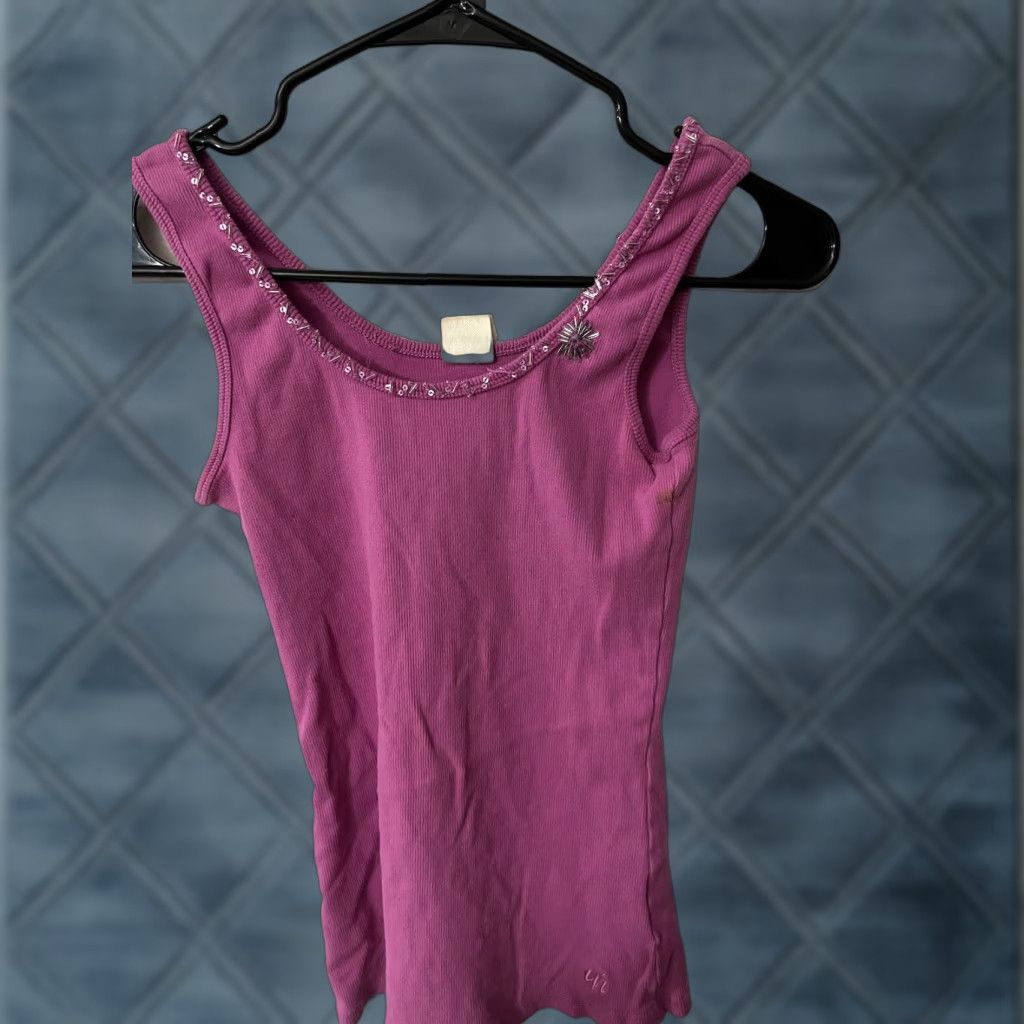 Tommy Hilfiger Tommy Hilfiger Tank Top Women Purple Large Size L / US 10 / IT 46 - 1 Thumbnail