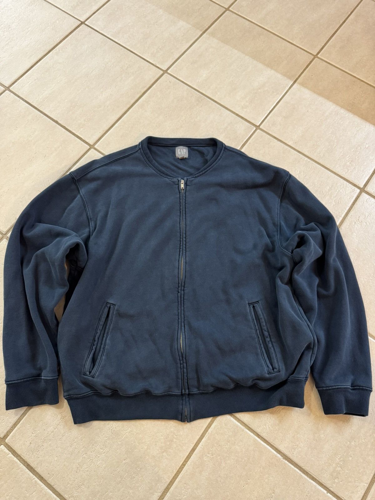 Gap Dark blue/turquoise vintage heavy Gap bomber jacket Size US L / EU 52-54 / 3 - 1 Thumbnail