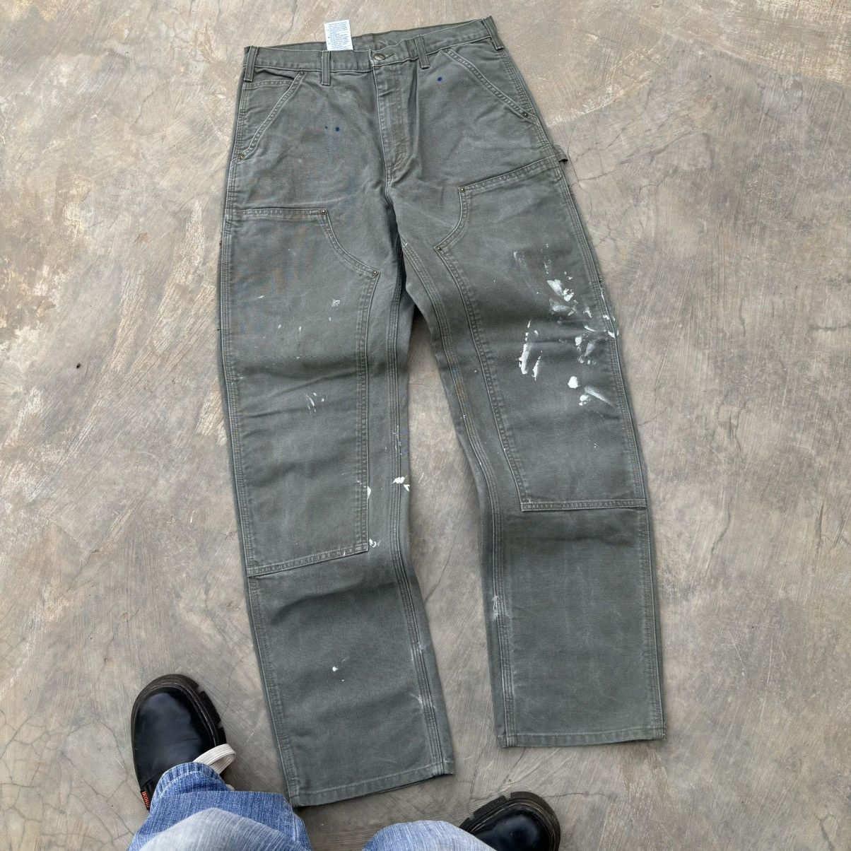 Carhartt Crazy Vintage Sunfaded Carhartt Double Knee B136 Mos Size US 32 / EU 48 - 1 Thumbnail