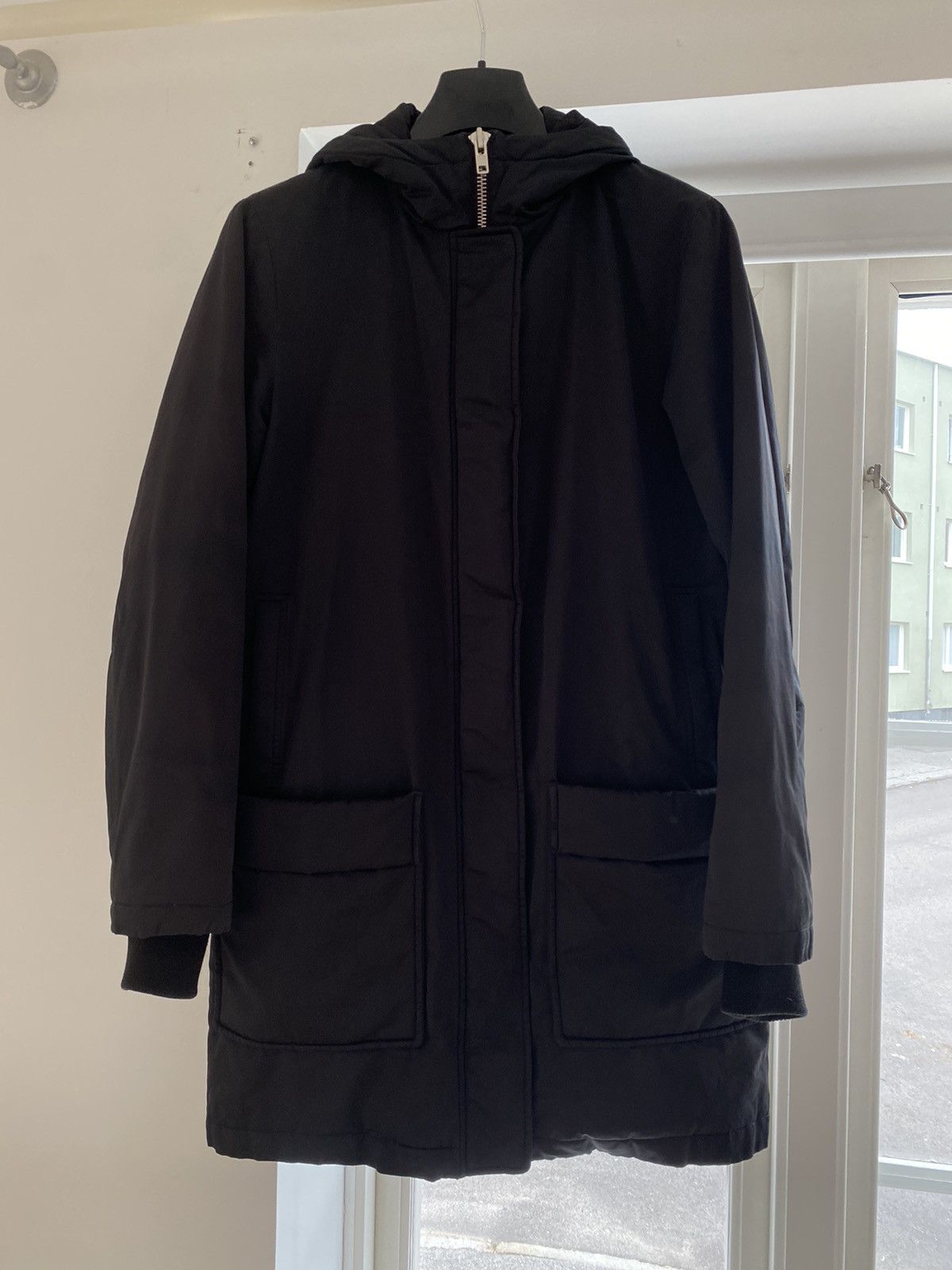 image of Theory Down Parka Jacket in Black, Men's (Size Medium)