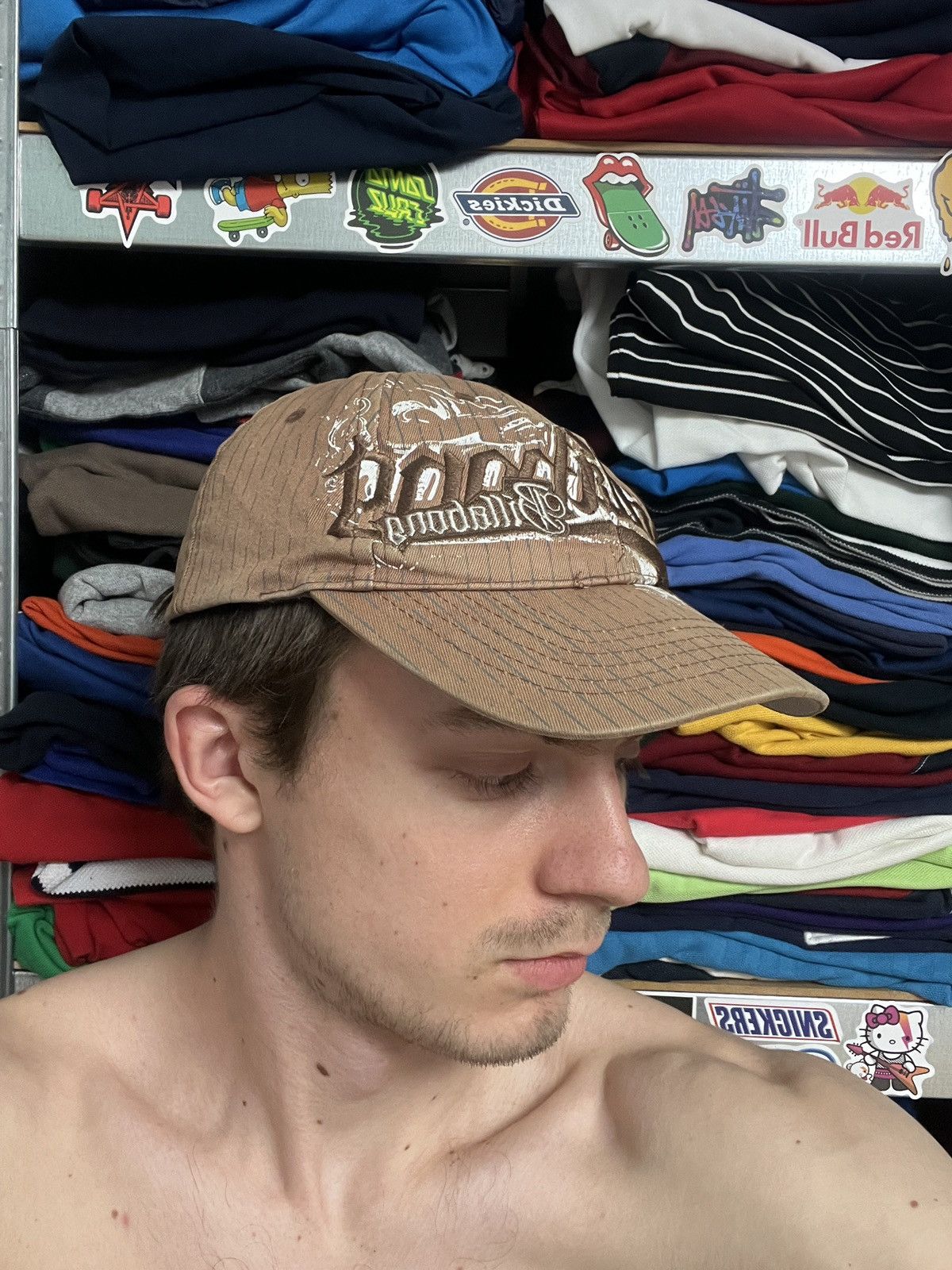 Billabong × Vintage Vintage Billabong Cap Hat Surf Style Brown Big Logo Rare Size ONE SIZE - 9 Thumbnail