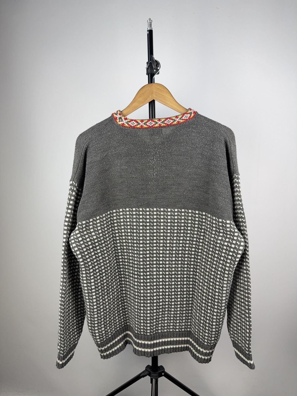 Designer × Vintage Vintage Norwegian Cardigan Sweater HPO Wool Look 48/50 Size US M / EU 48-50 / 2 - 5 Thumbnail