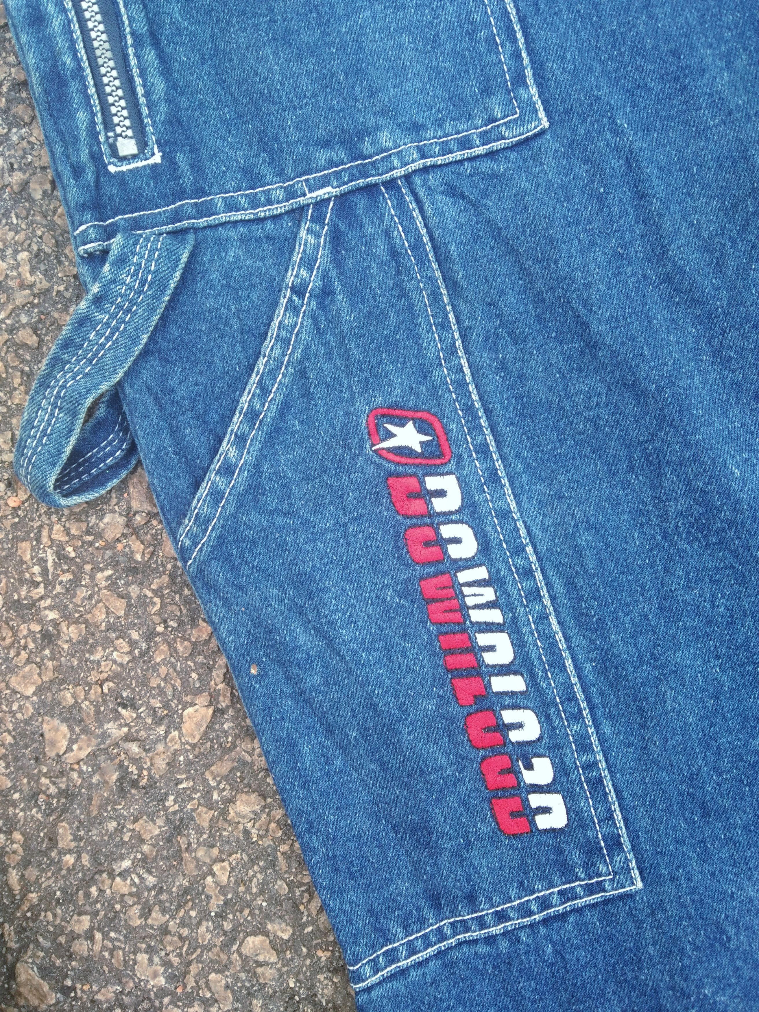 Jean × Vintage Vintage Y2k Here & There Carpenter Style Baggy Jeans 29x30 Size US 29 - 11 Thumbnail