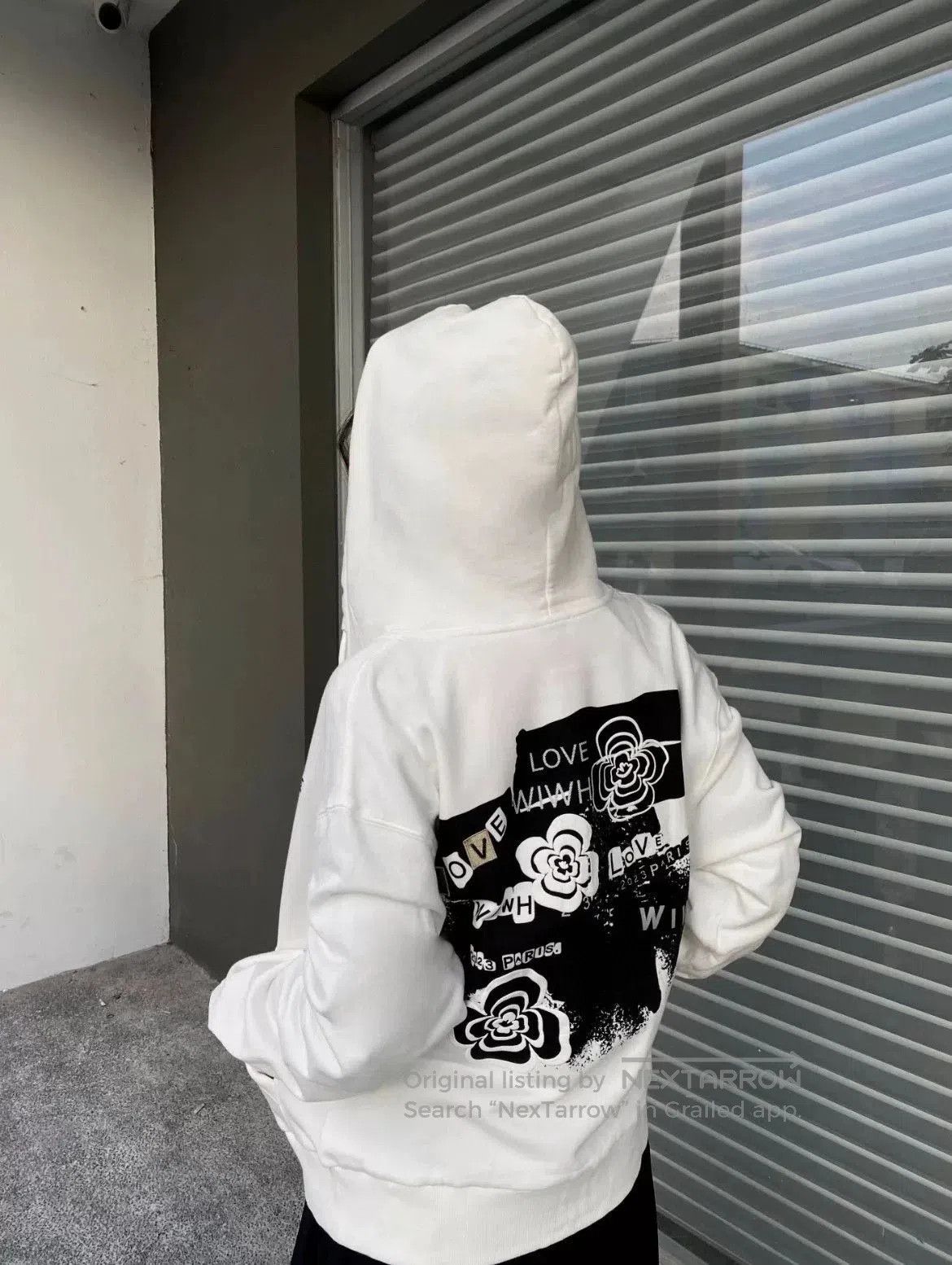 Chanel White Graffiti Zip-Up Jacket.