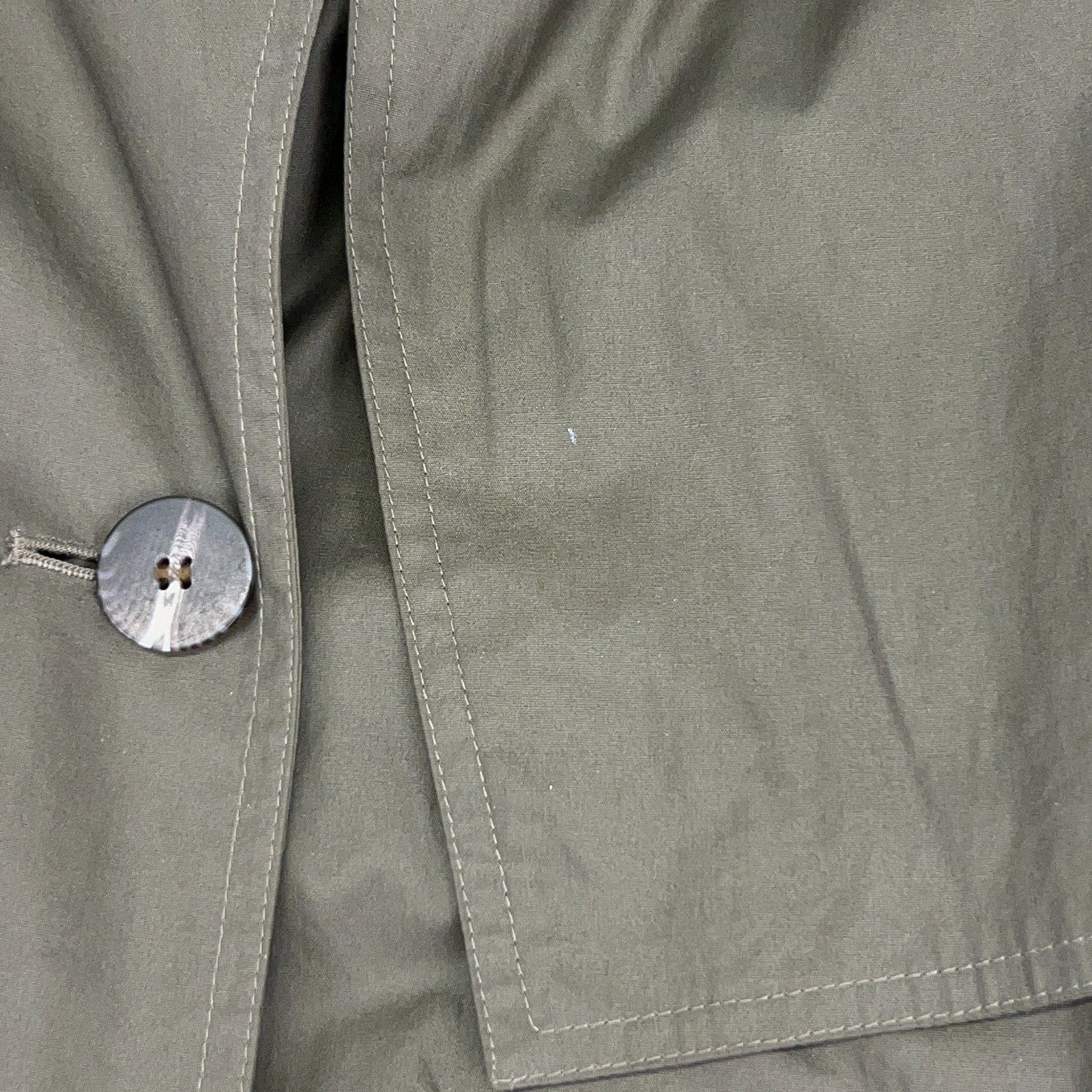 Vintage Vintage 90s Gallery Trench Coat Raincoat OD Green Womens 12 Size XL / US 12-14 / IT 48-50 - 4 Thumbnail