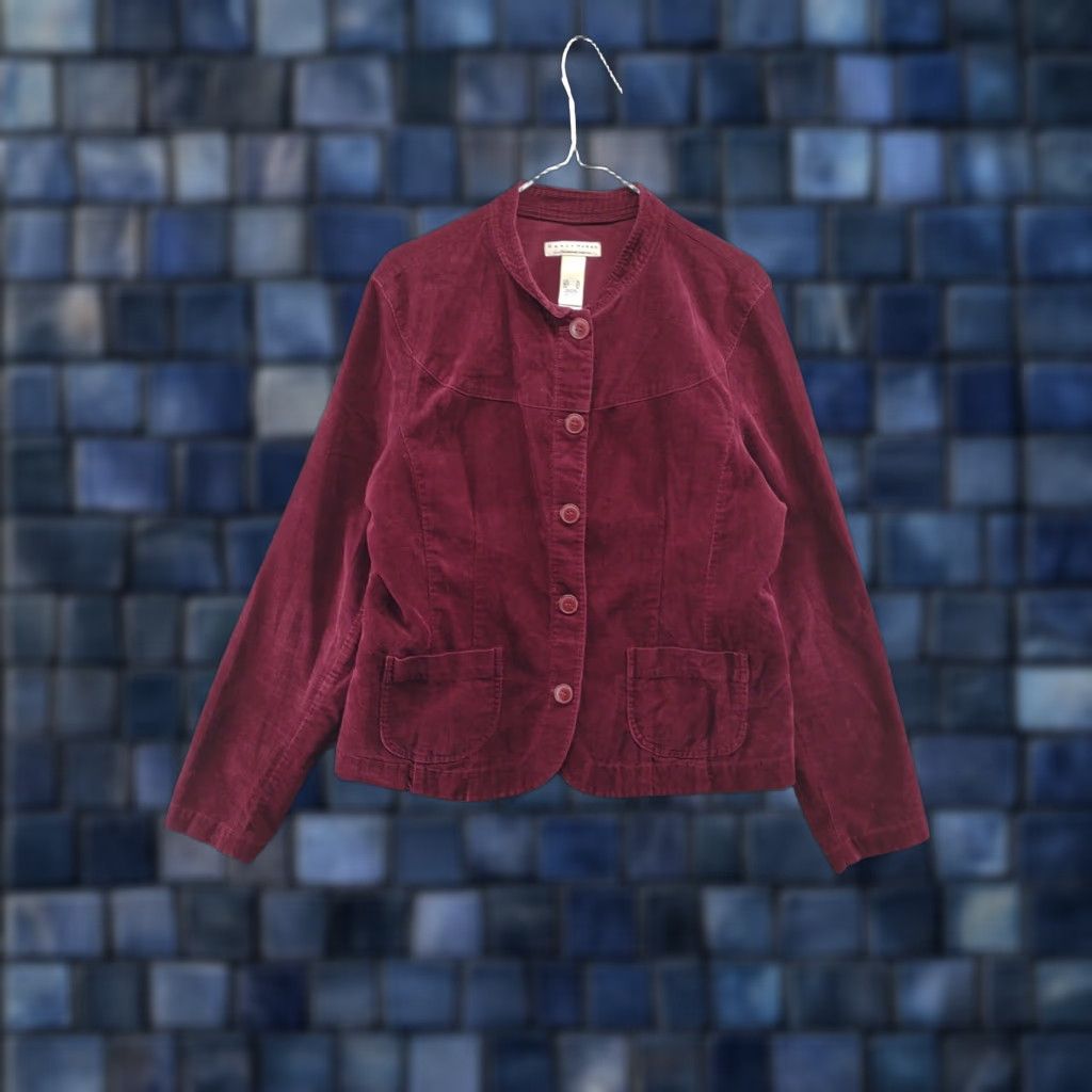 Liz Claiborne Liz Claiborne Crazy Horse Shacket Long Sleeve Shirt Jacket Women's XL Red Womens Size XL / US 12-14 / IT 48-50 - 1 Thumbnail