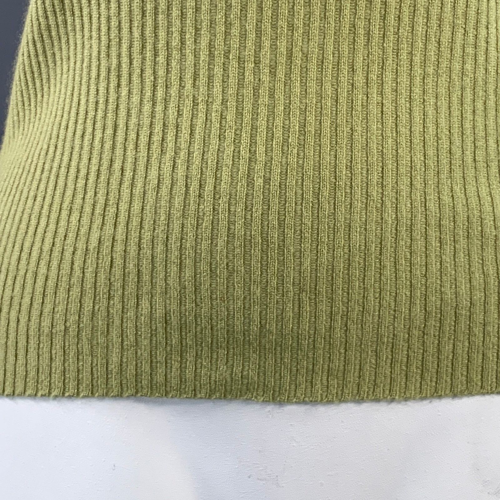 Tse TSE Size L Green Cashmere Rib Knit Sleeveless Casual Top Size L / US 10 / IT 46 - 4 Thumbnail