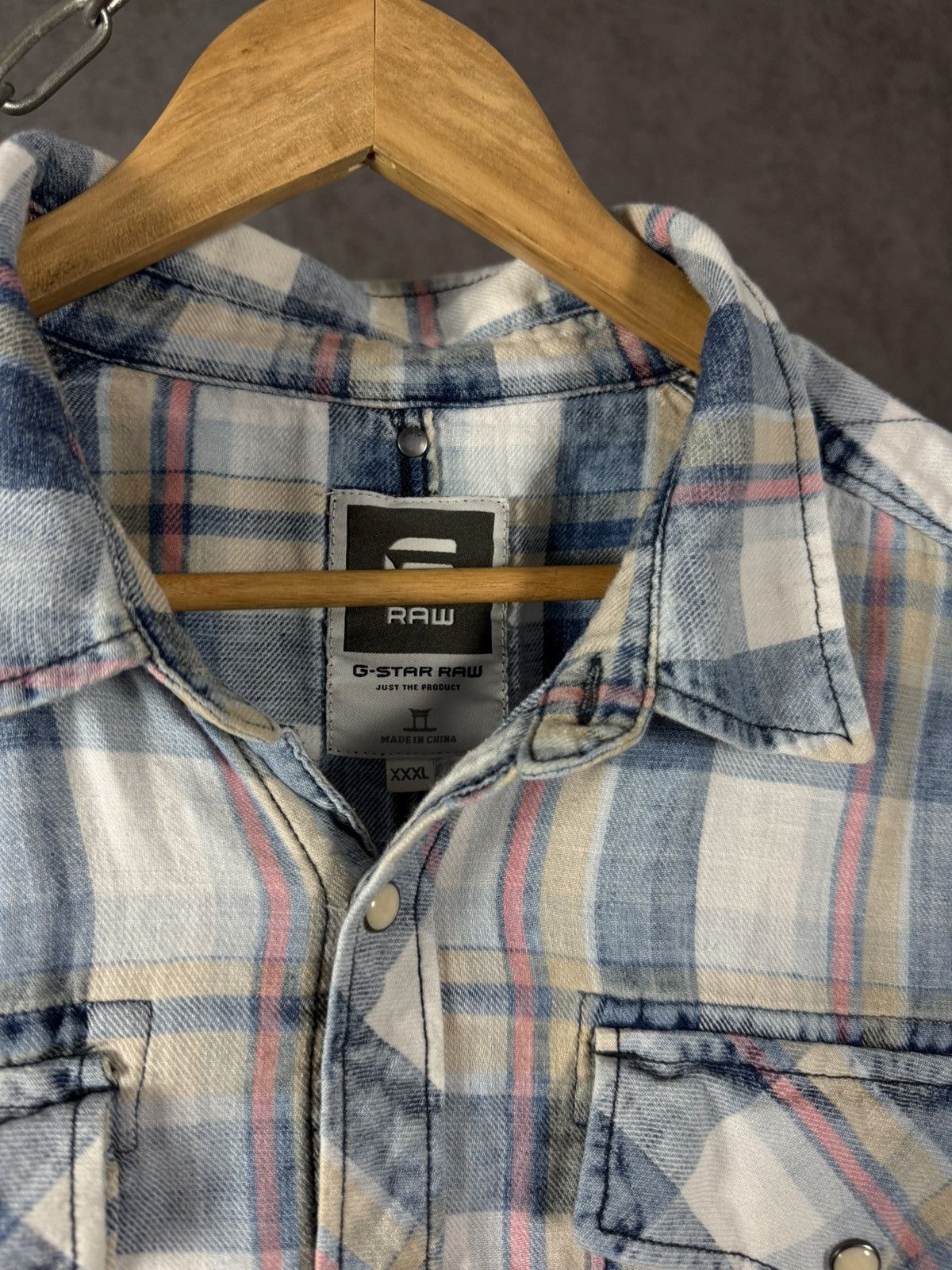 G-Star G Star Raw designer double pocket checkered shirt Size US XXL / EU 58 / 5 - 4 Thumbnail