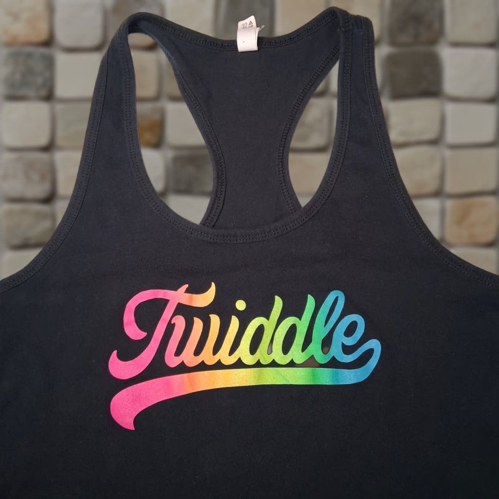 Next Level Twiddle Tank Top Women M Black Graphic Racer Back Jam Band Music Next Level Shirt Tank Top Racerback Casual Size M / US 6-8 / IT 42-44 - 1 Thumbnail