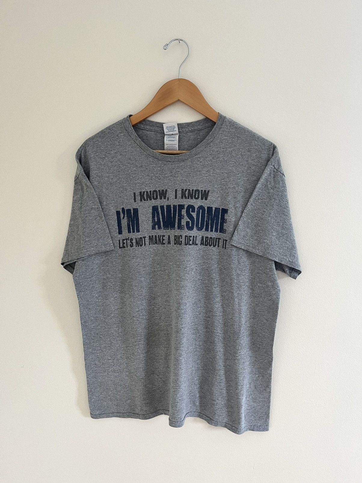 Vintage VINTAGE Y2K ADULT “I’M AWESOME” DELTA T-SHIRT Size US L / EU 52-54 / 3 - 2 Thumbnail